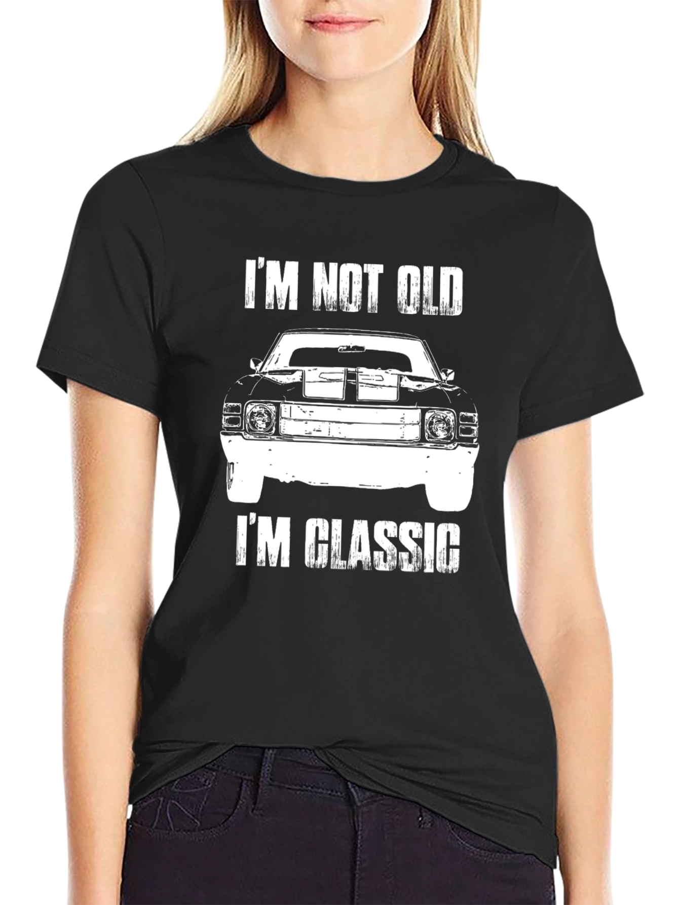 Black I'm Not Old I'm Classic Car Graphic T-Shirt view 2