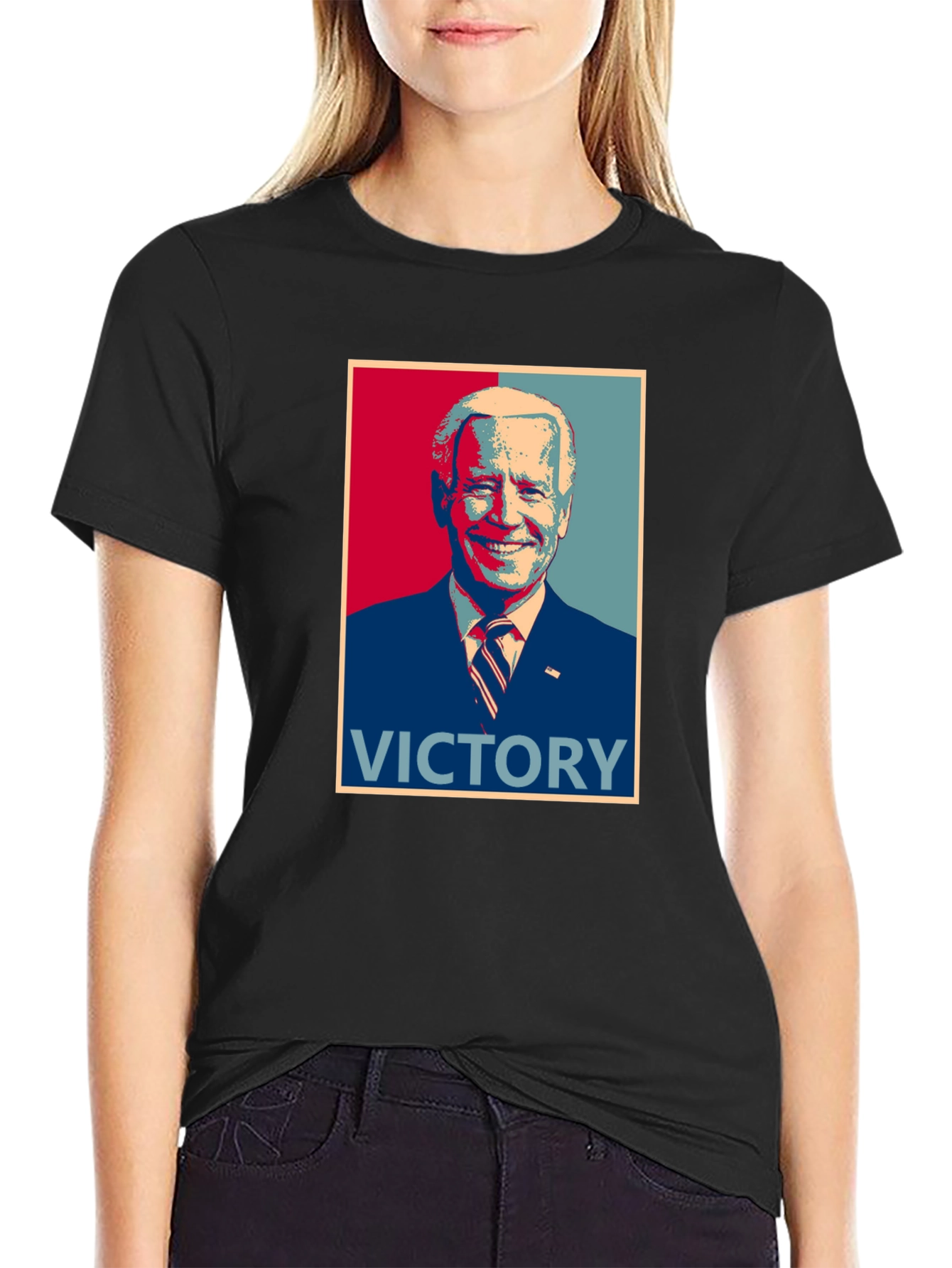 Black Victory Graphic Tee - Patriotic Political T-Shirt view 2