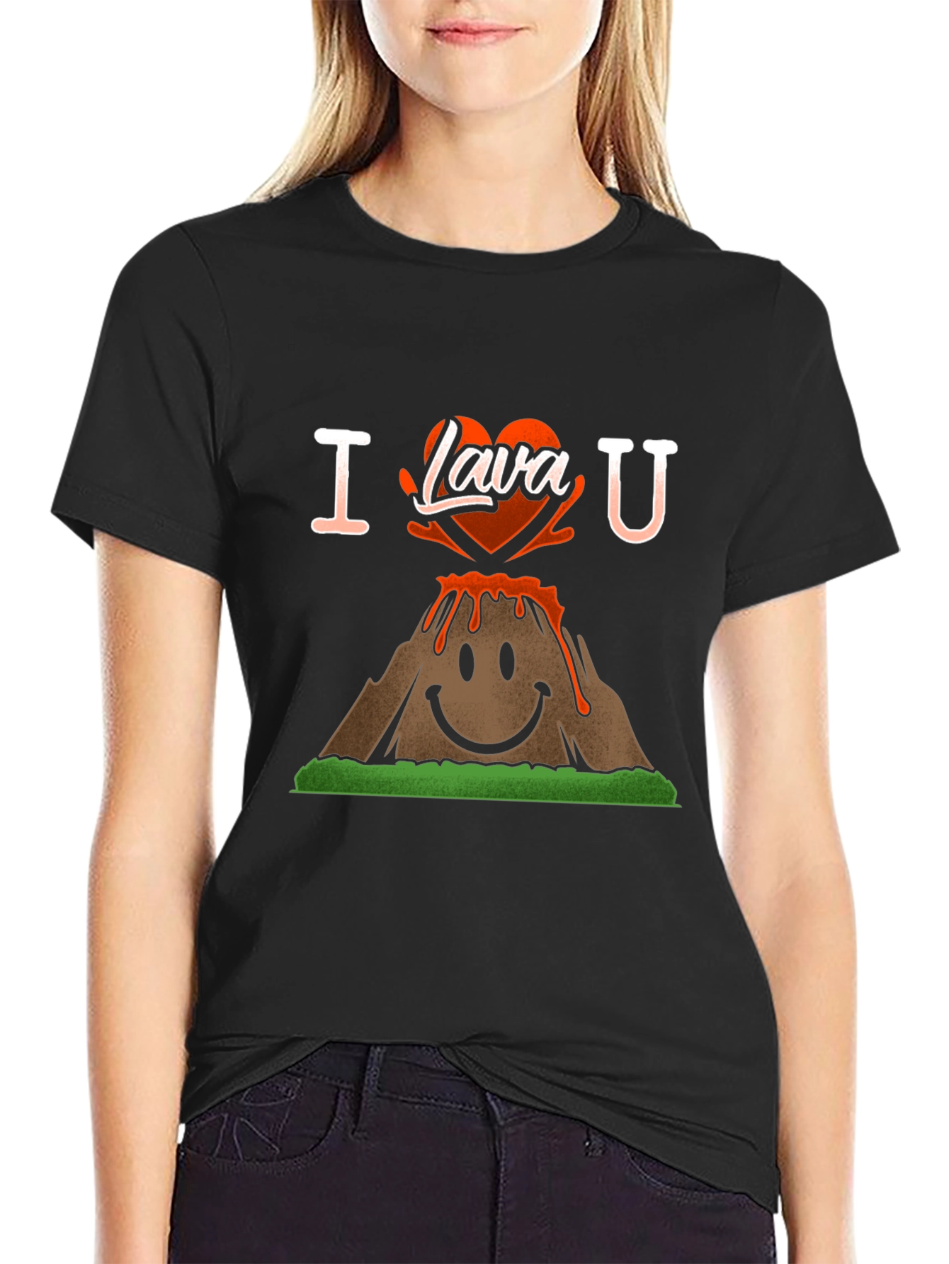I Lava You T-Shirt - Volcano Heart Graphic Tee - 2