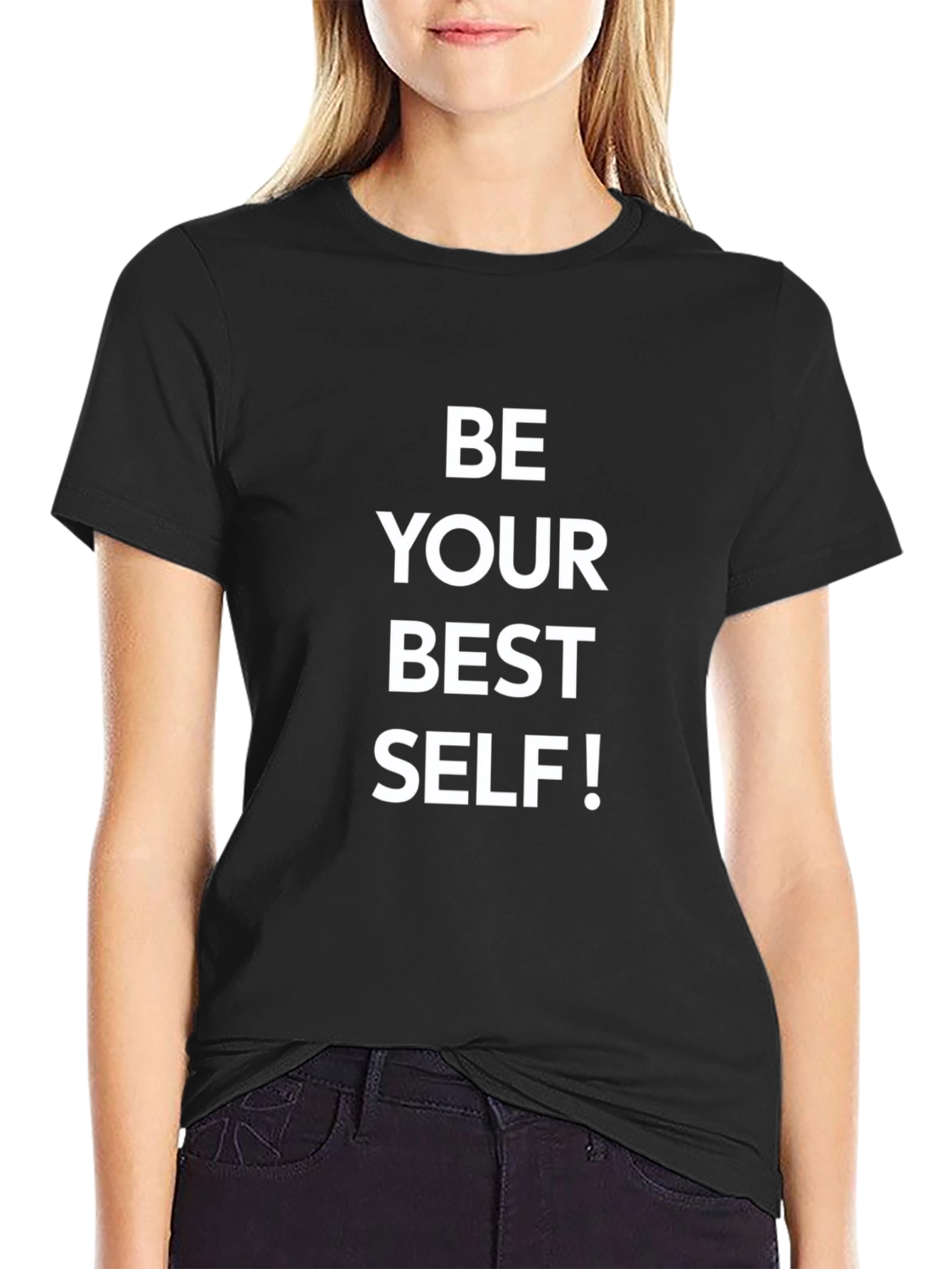 Black Be Your Best Self Black T-Shirt view 2