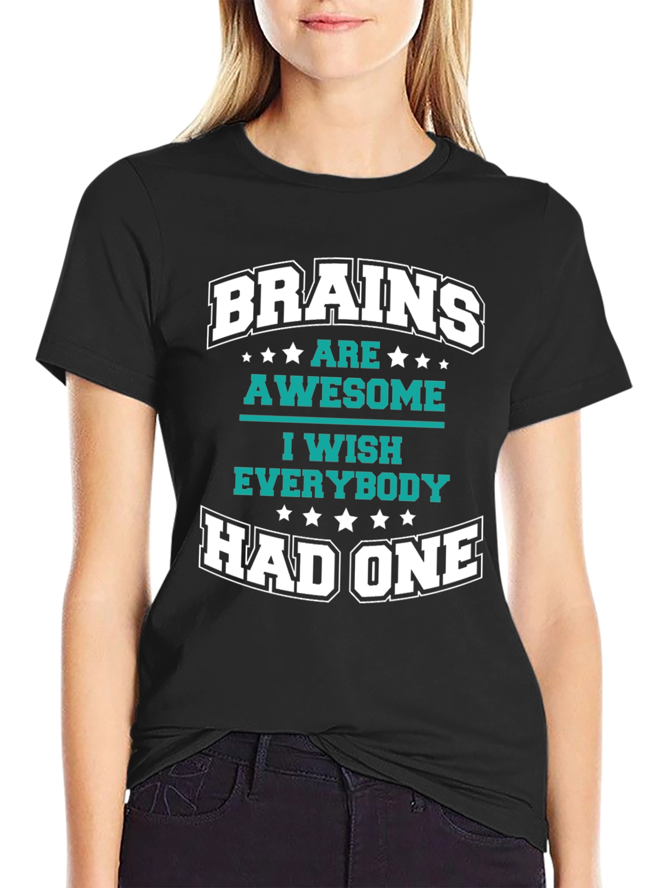 Black Brains Are Awesome Graphic T-Shirt view 2