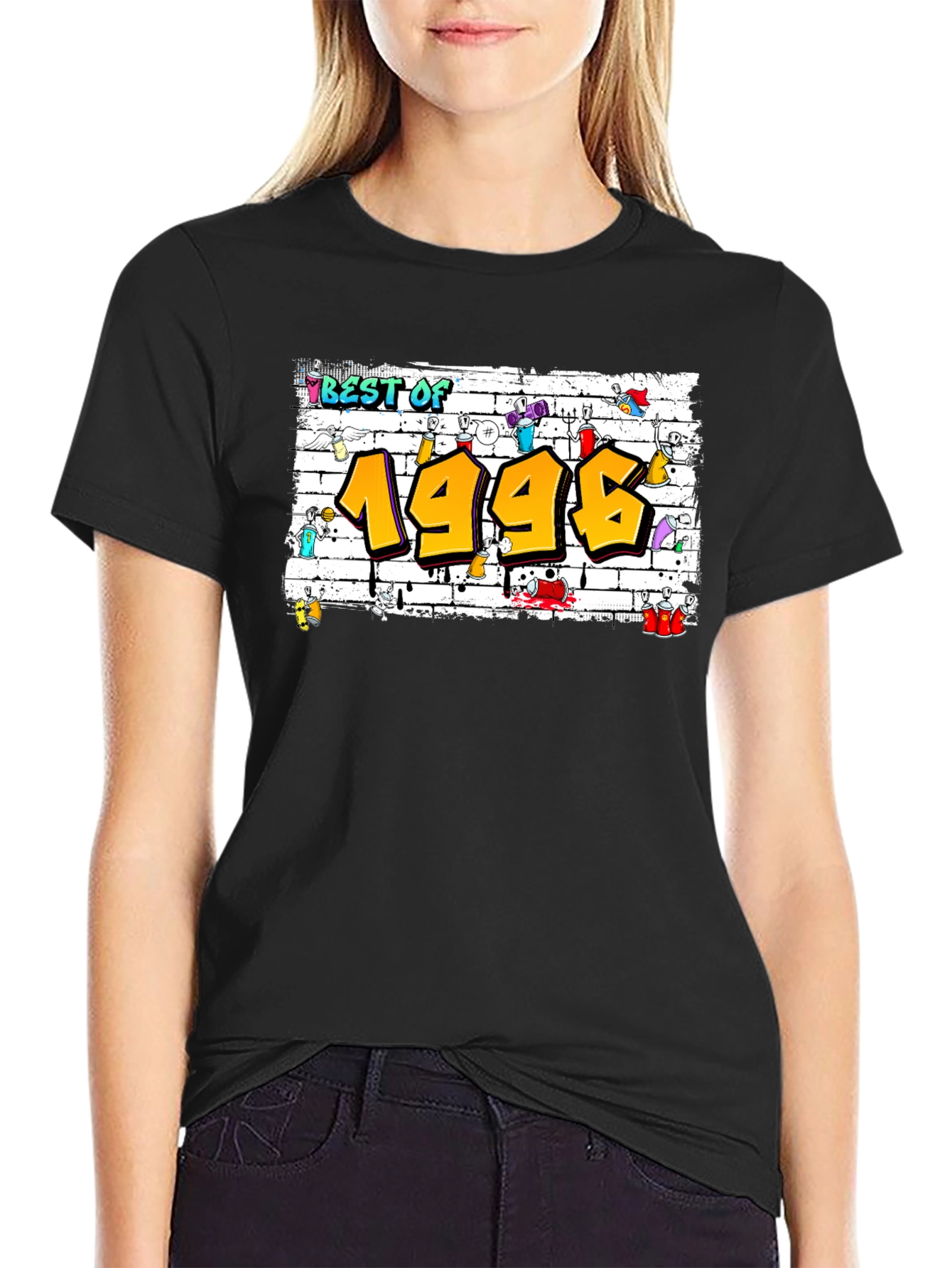 Black Best of 1996 Graphic T-Shirt view 2