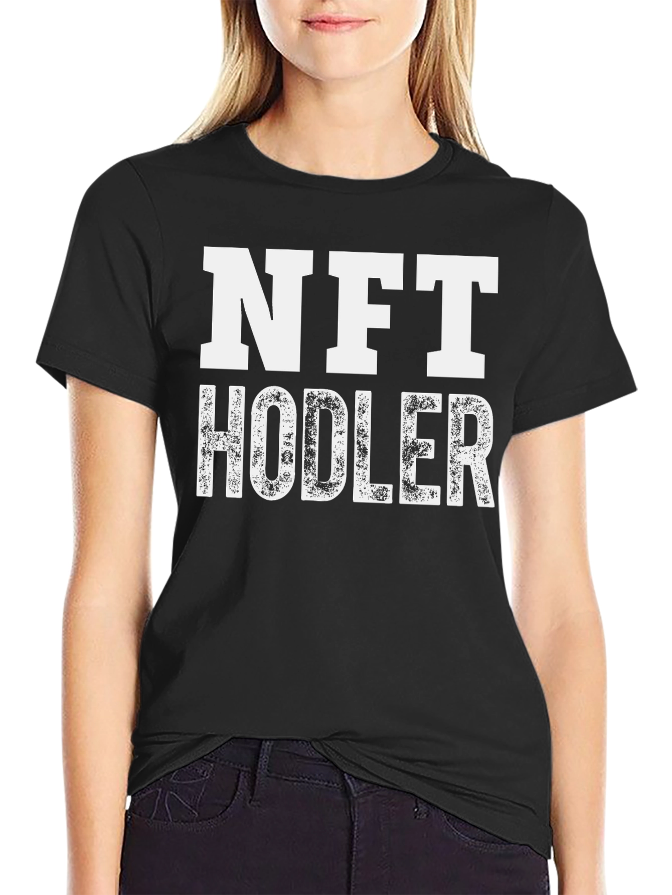 Black NFT Hodler T-Shirt - Crypto Investor Apparel view 2