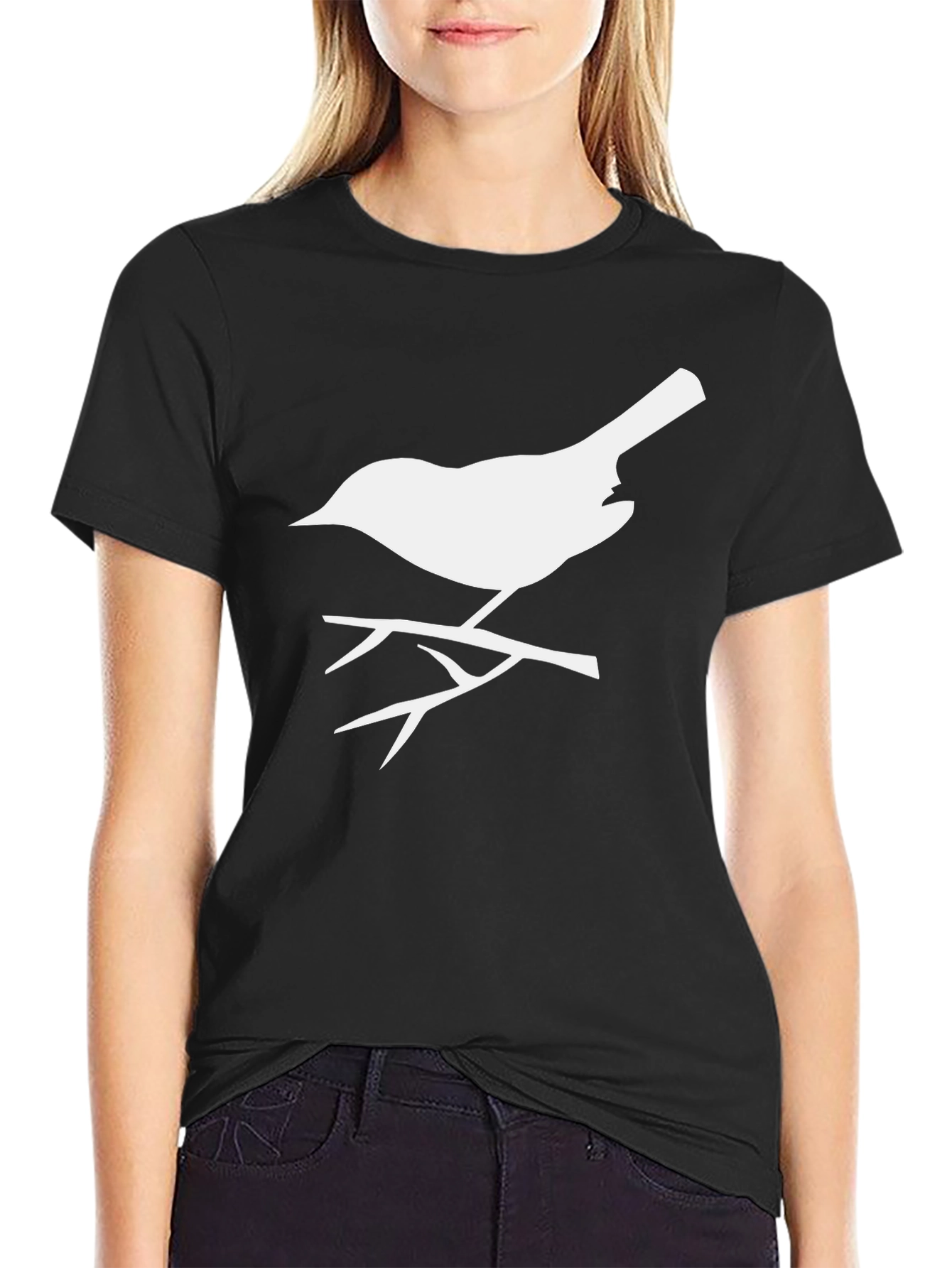 Black Bird on a Branch Graphic Tee view 2