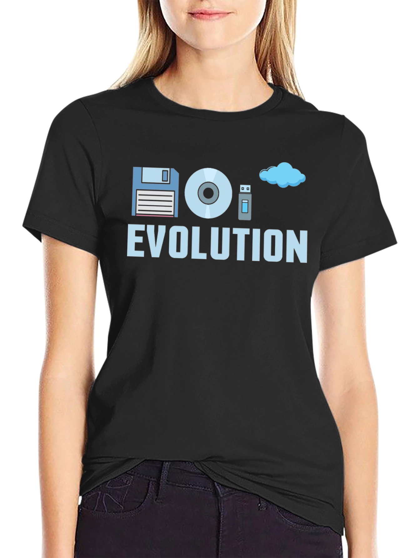 Black Evolution of Storage Black T-Shirt view 2
