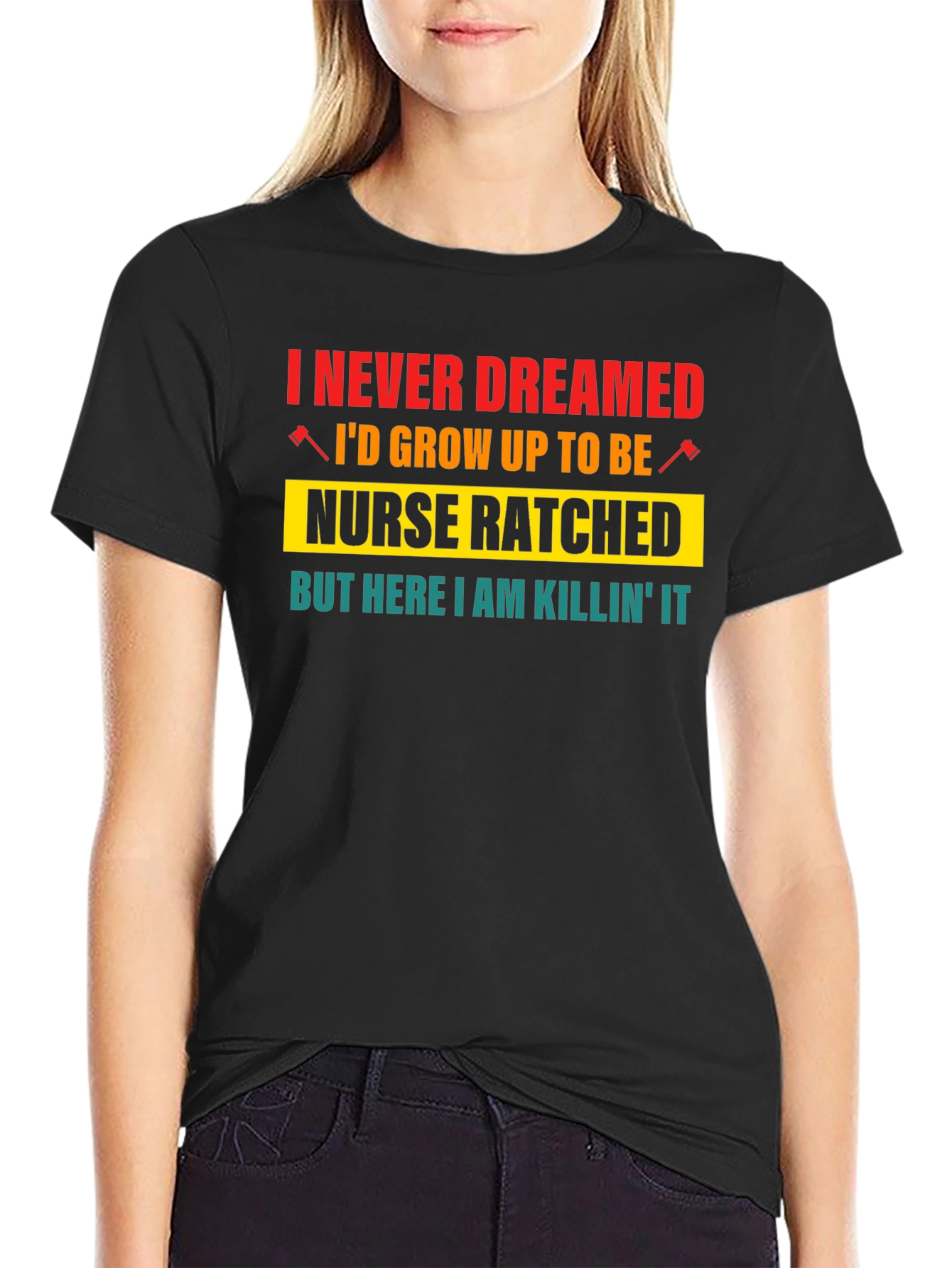 Black Nurse Ratched Graphic T-Shirt - Killing It! view 2