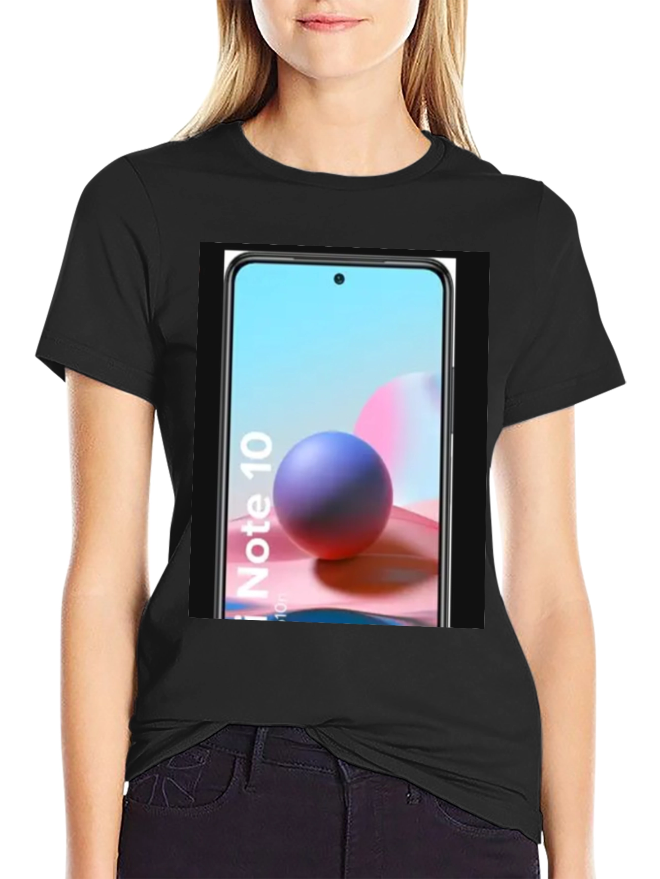 Black Cool Phone Graphic Tee - Black Casual Shirt view 2