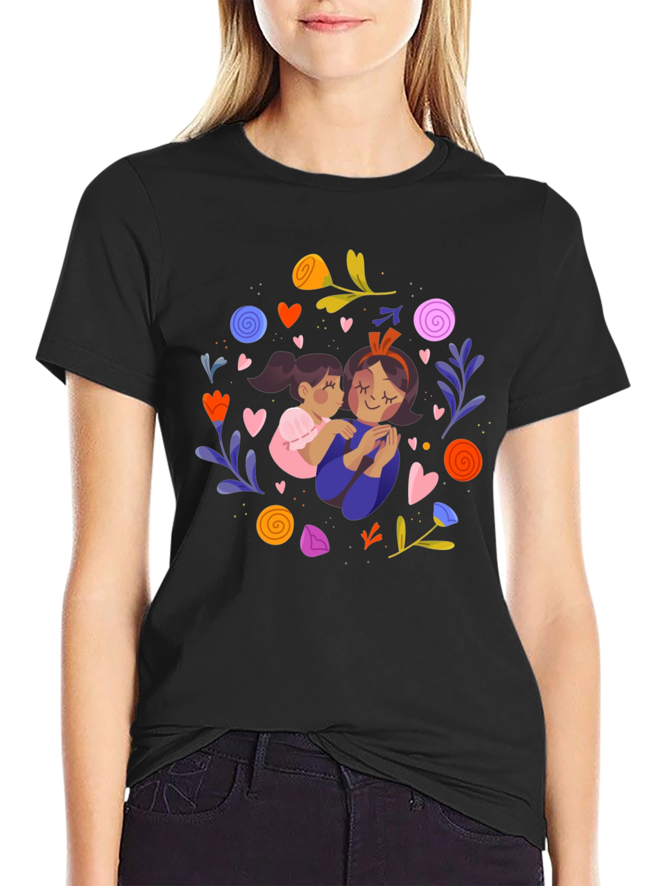 Black Mother's Love Graphic T-Shirt - Black view 2