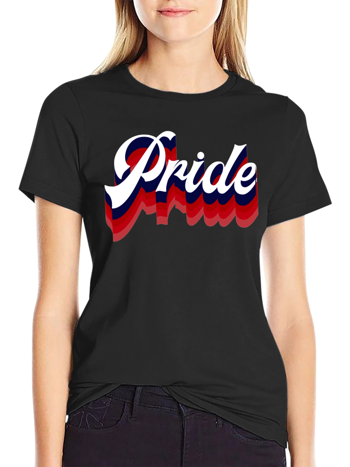Black Pride Graphic Print Black T-Shirt view 2