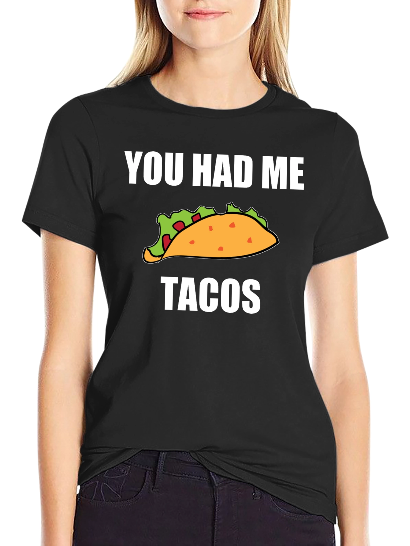 Black You Had Me At Tacos Graphic Tee - Black view 2