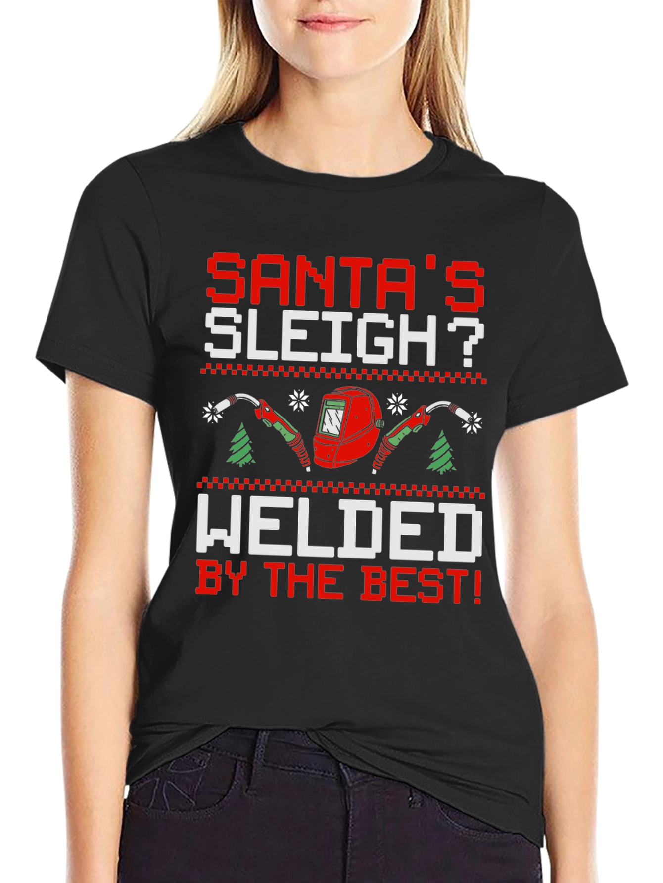 Black Santa's Sleigh Welded T-Shirt view 2