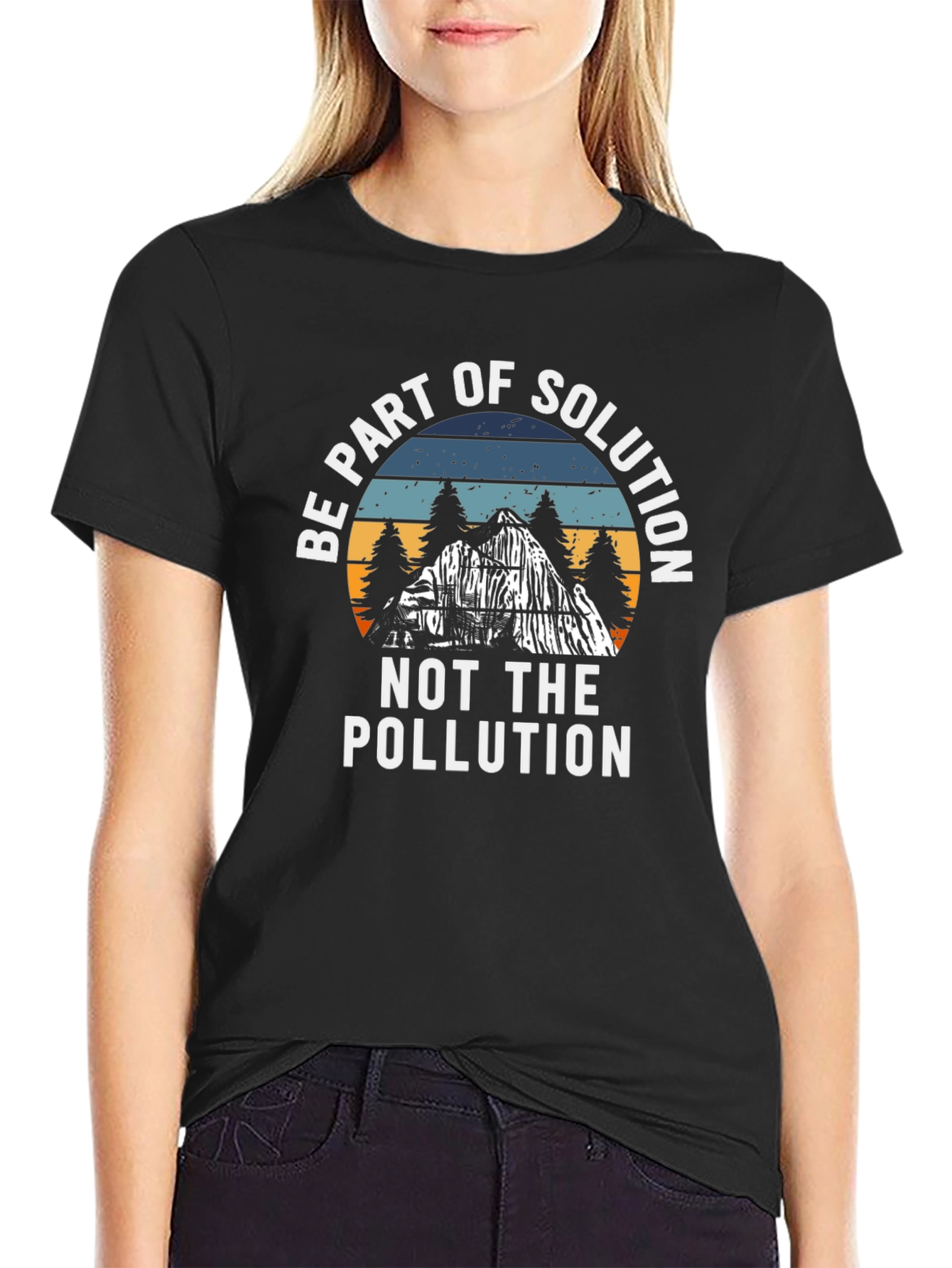 Black Eco-Friendly T-Shirt: Be Part of the Solution view 2