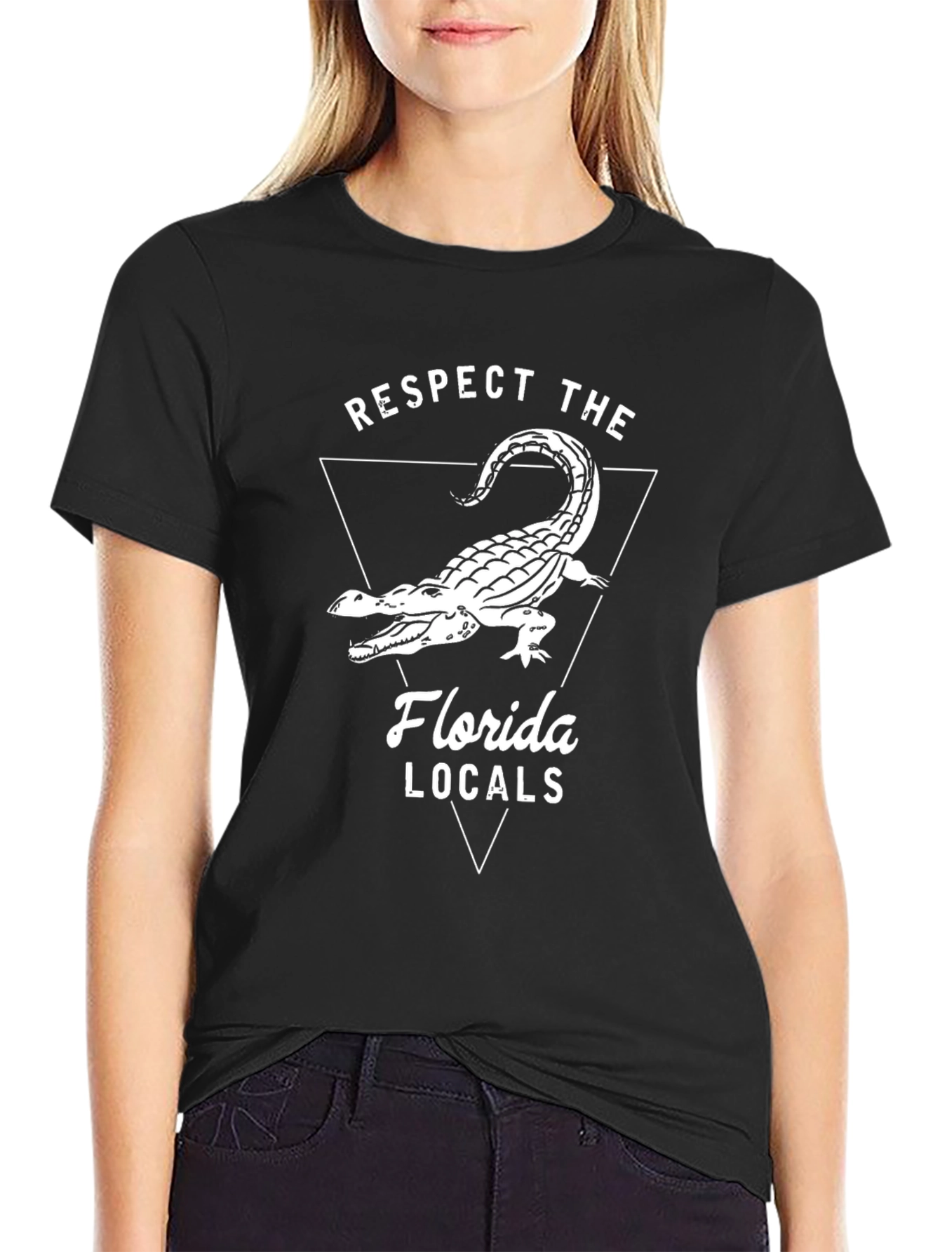 Black Respect the Florida Locals Alligator Graphic Tee view 2