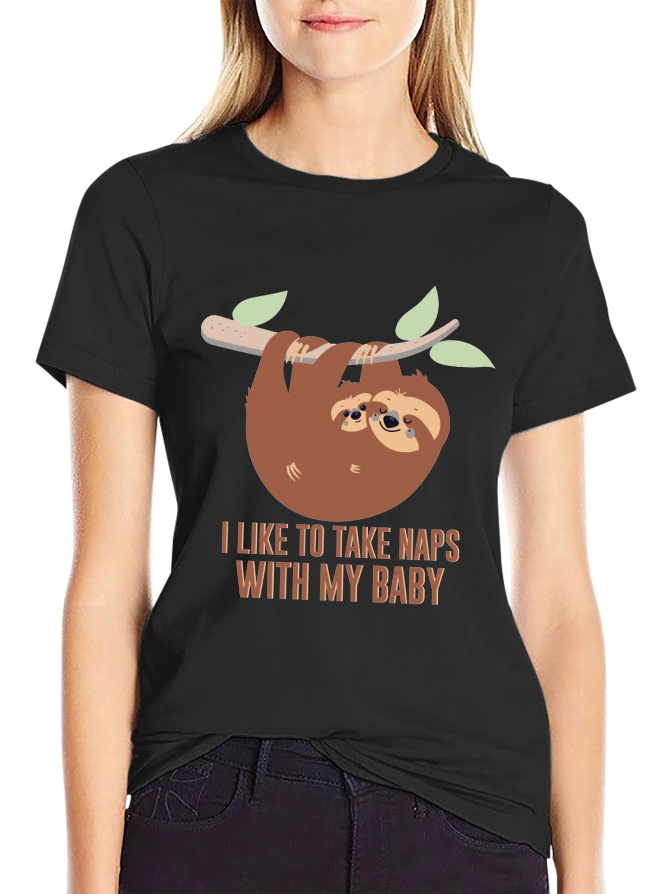 Nap Time Sloth T-Shirt - "I Like to Take Naps With My Baby" - 2