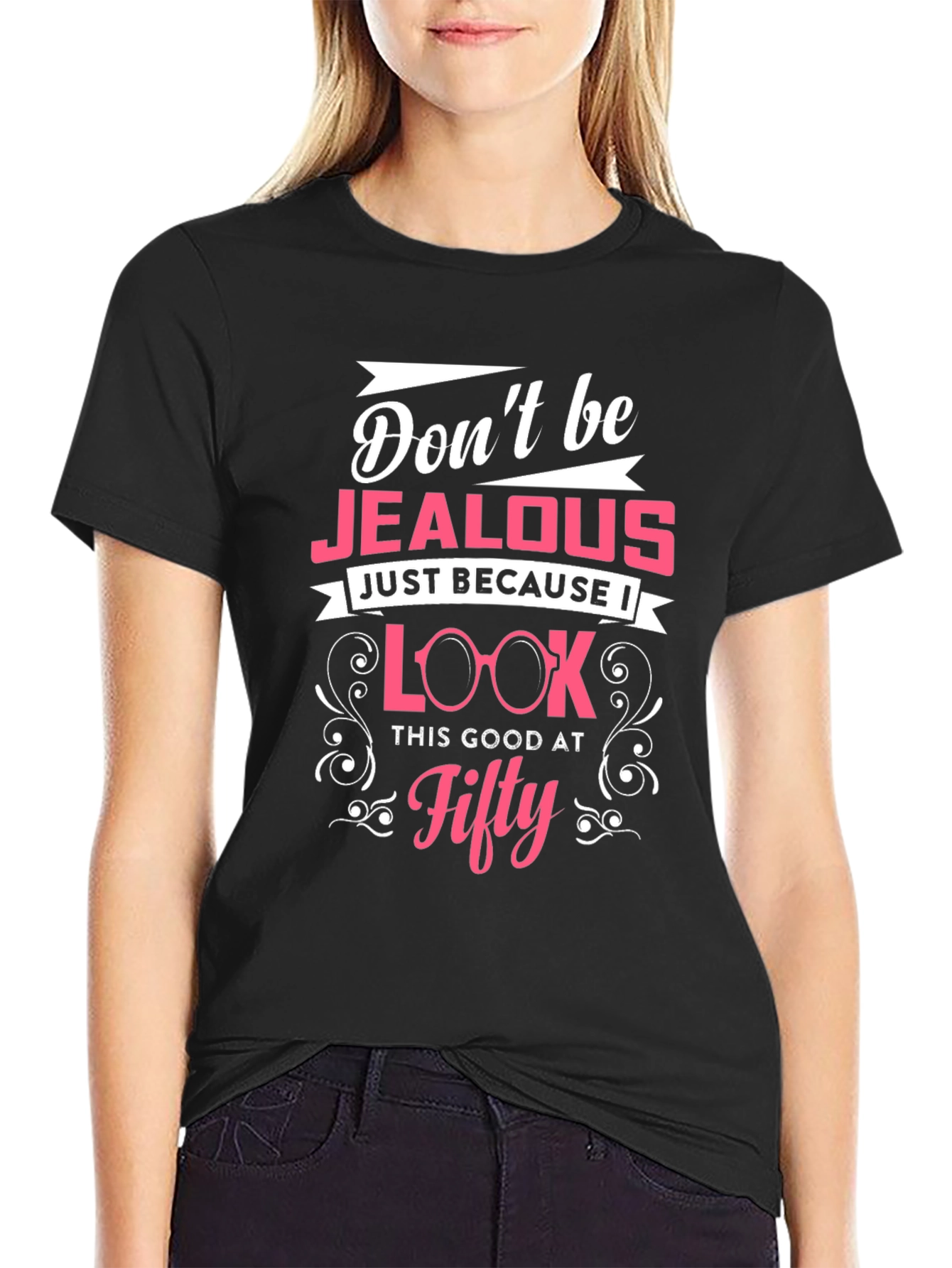 Black Don't Be Jealous Fifty T-Shirt view 2