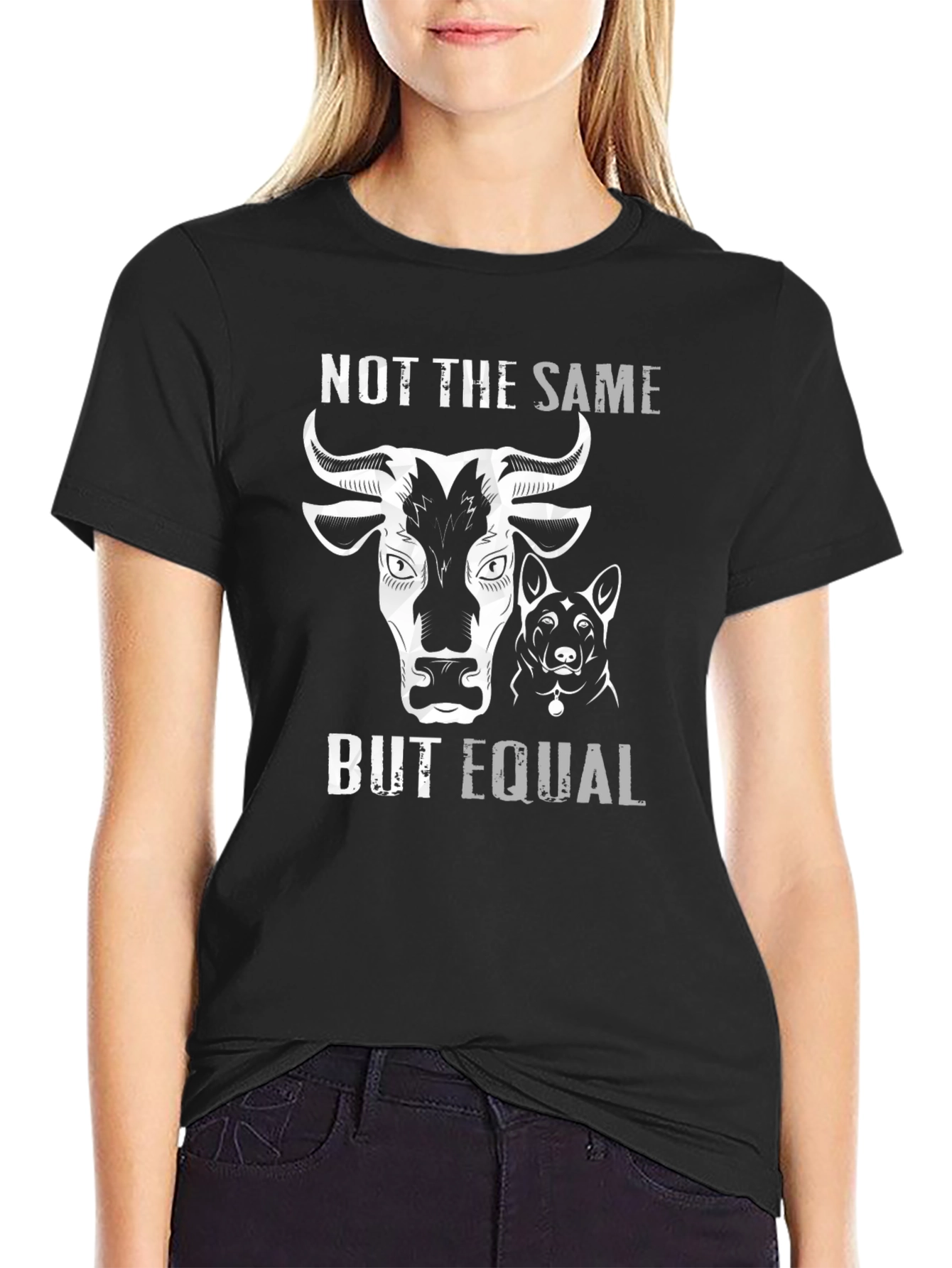 Black Not the Same But Equal Graphic T-Shirt view 2