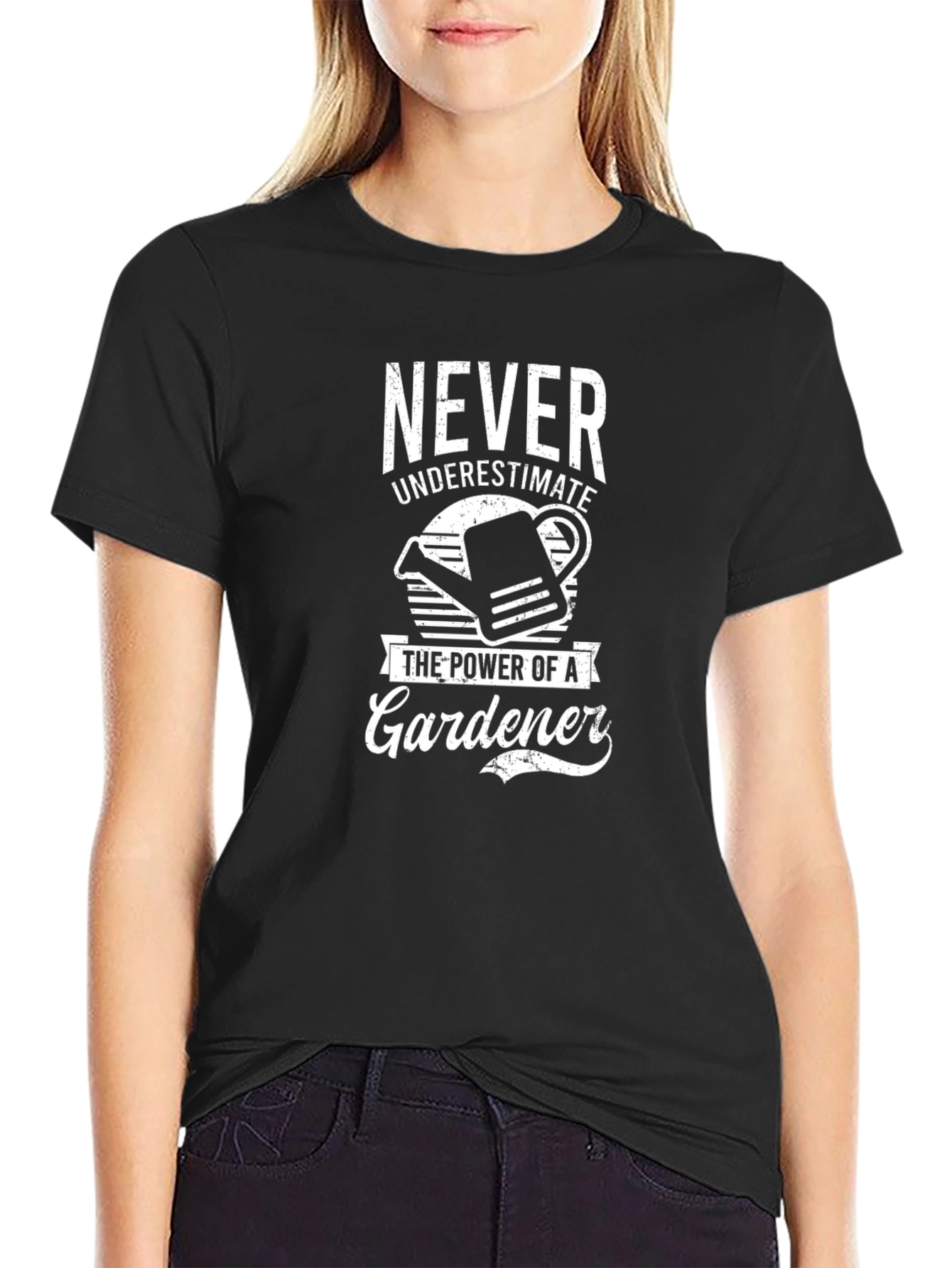Black Gardener T-Shirt - Never Underestimate view 2