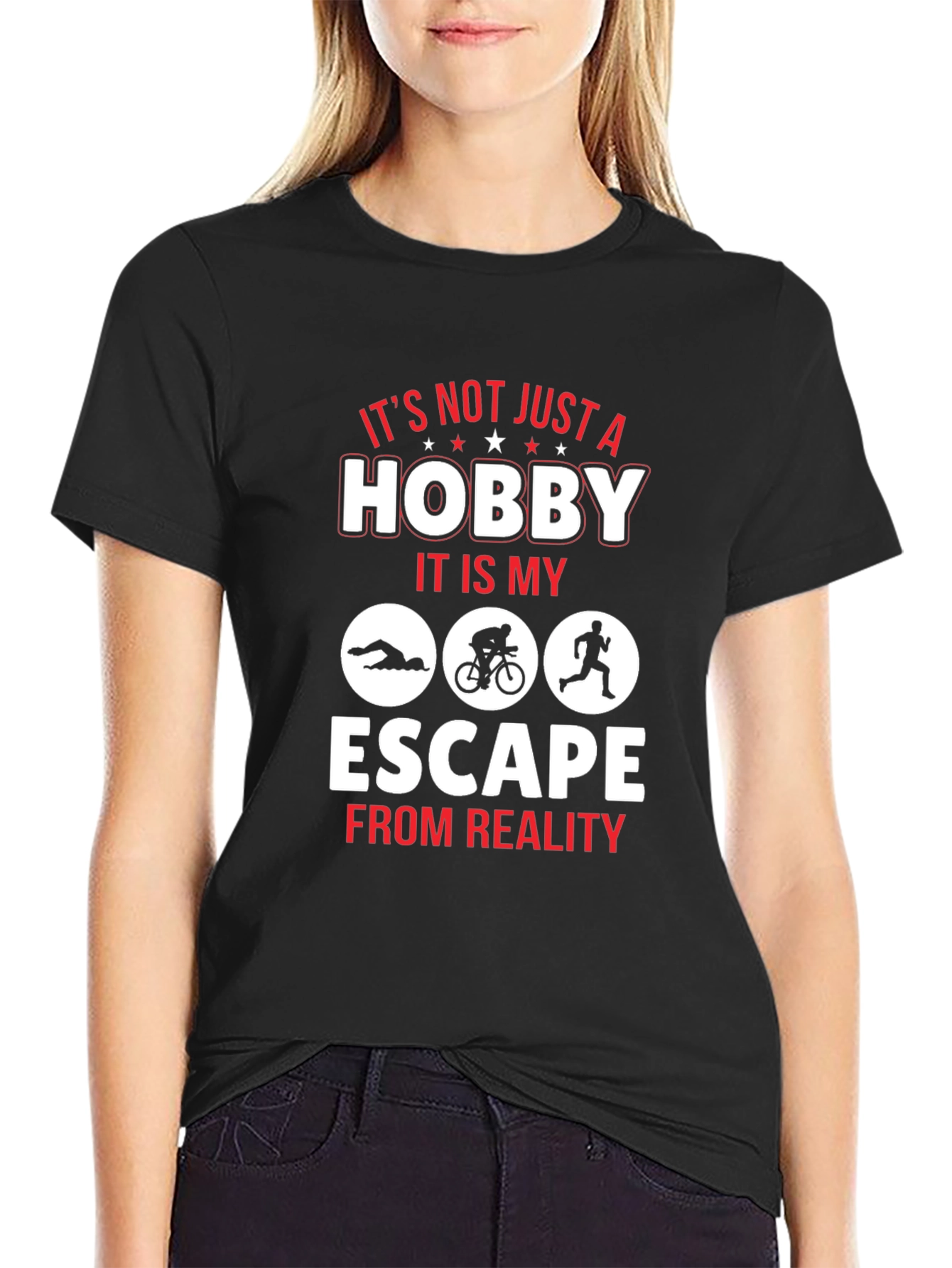 Black Triathlon Escape T-Shirt view 2