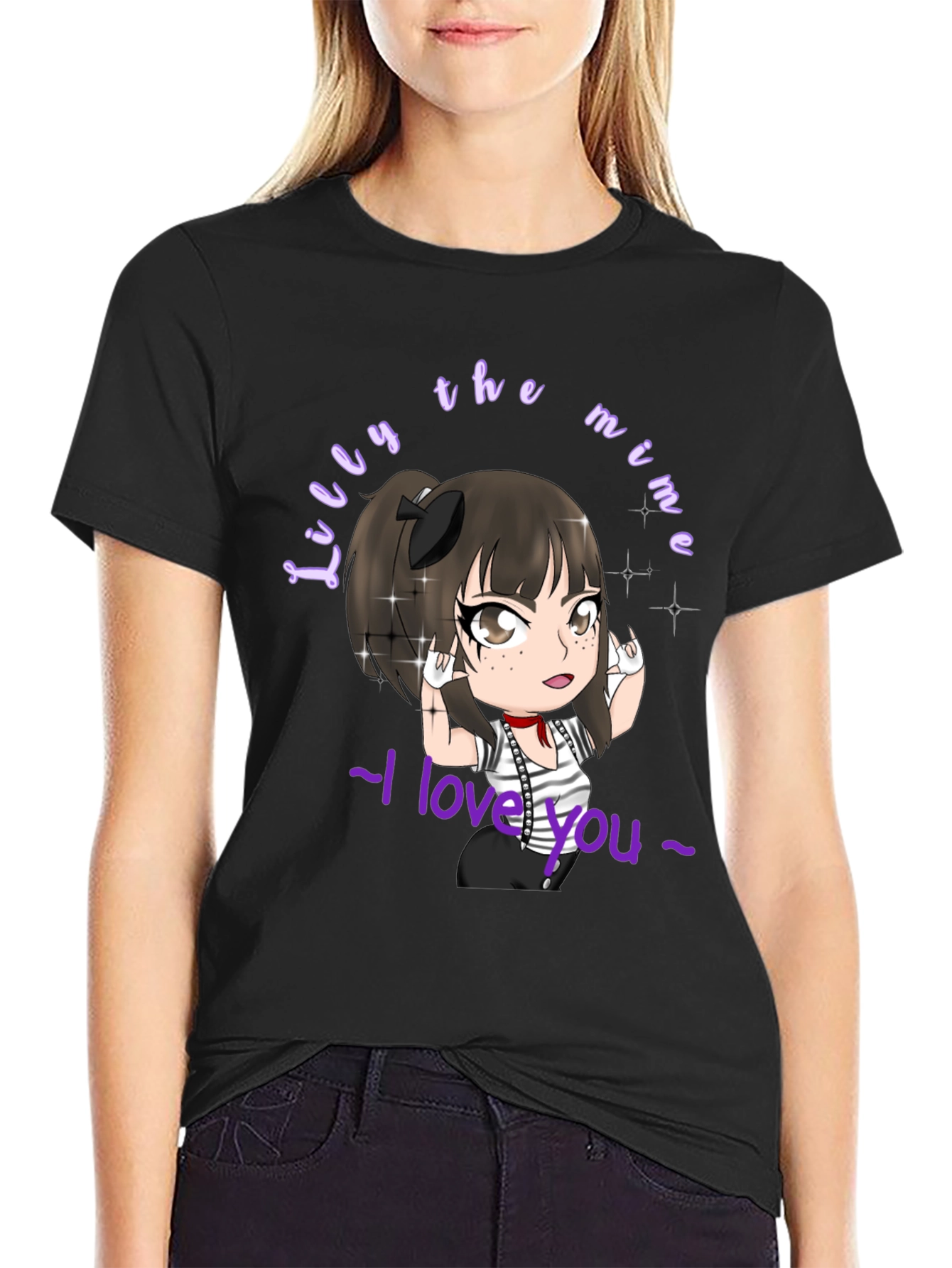 Black Lilly the Mime Graphic Tee view 2