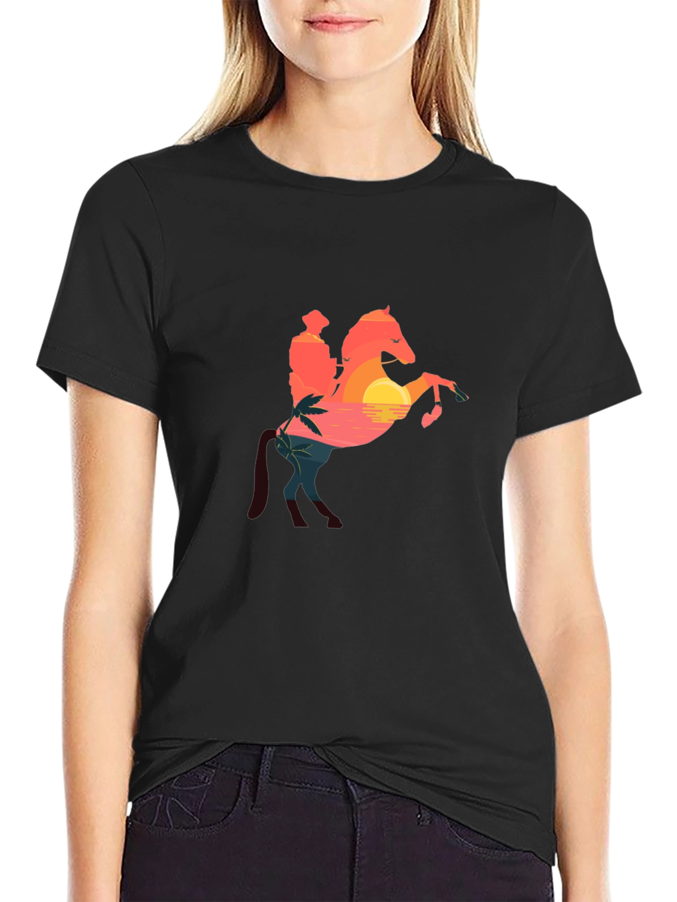Black Sunset Rider Black T-Shirt view 2