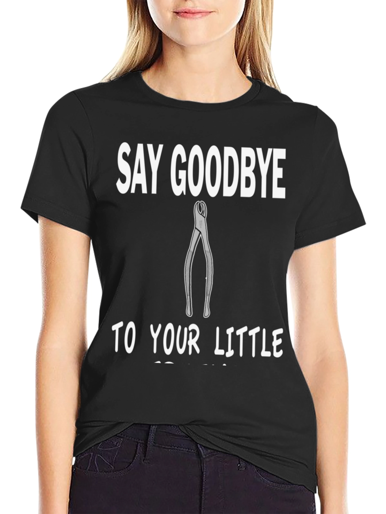 Black Funny Dentist T-Shirt - Say Goodbye view 2