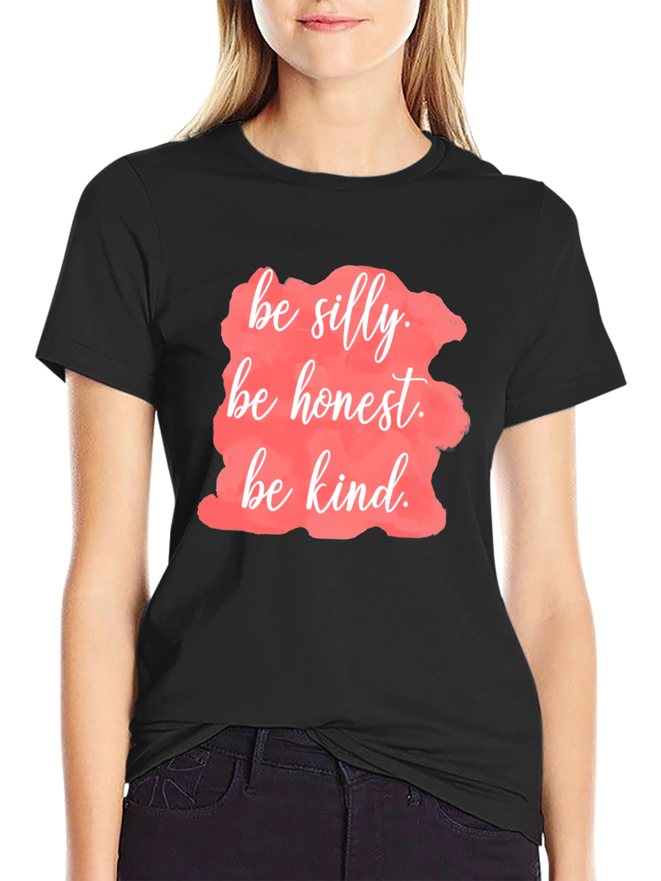 Black Be Silly, Honest, Kind T-Shirt view 2