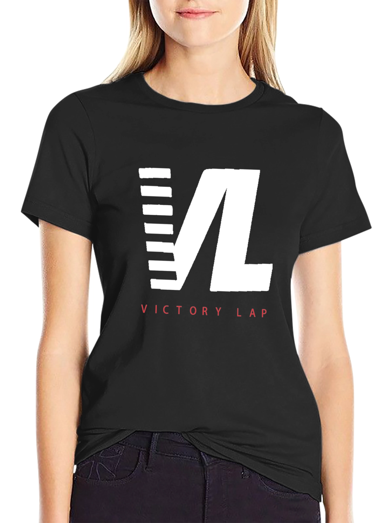 Black Victory Lap Graphic T-Shirt - Stylish Black Tee view 2