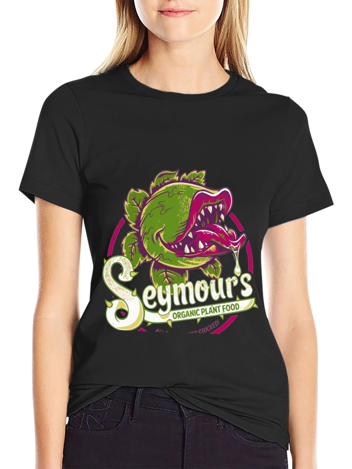 Black Seymour's Organic Plant Food T-Shirt view 2