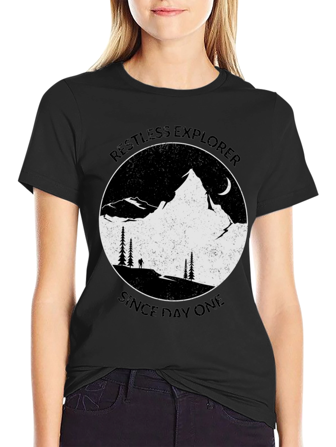 Black Restless Explorer Graphic Tee - Adventure Awaits! view 2