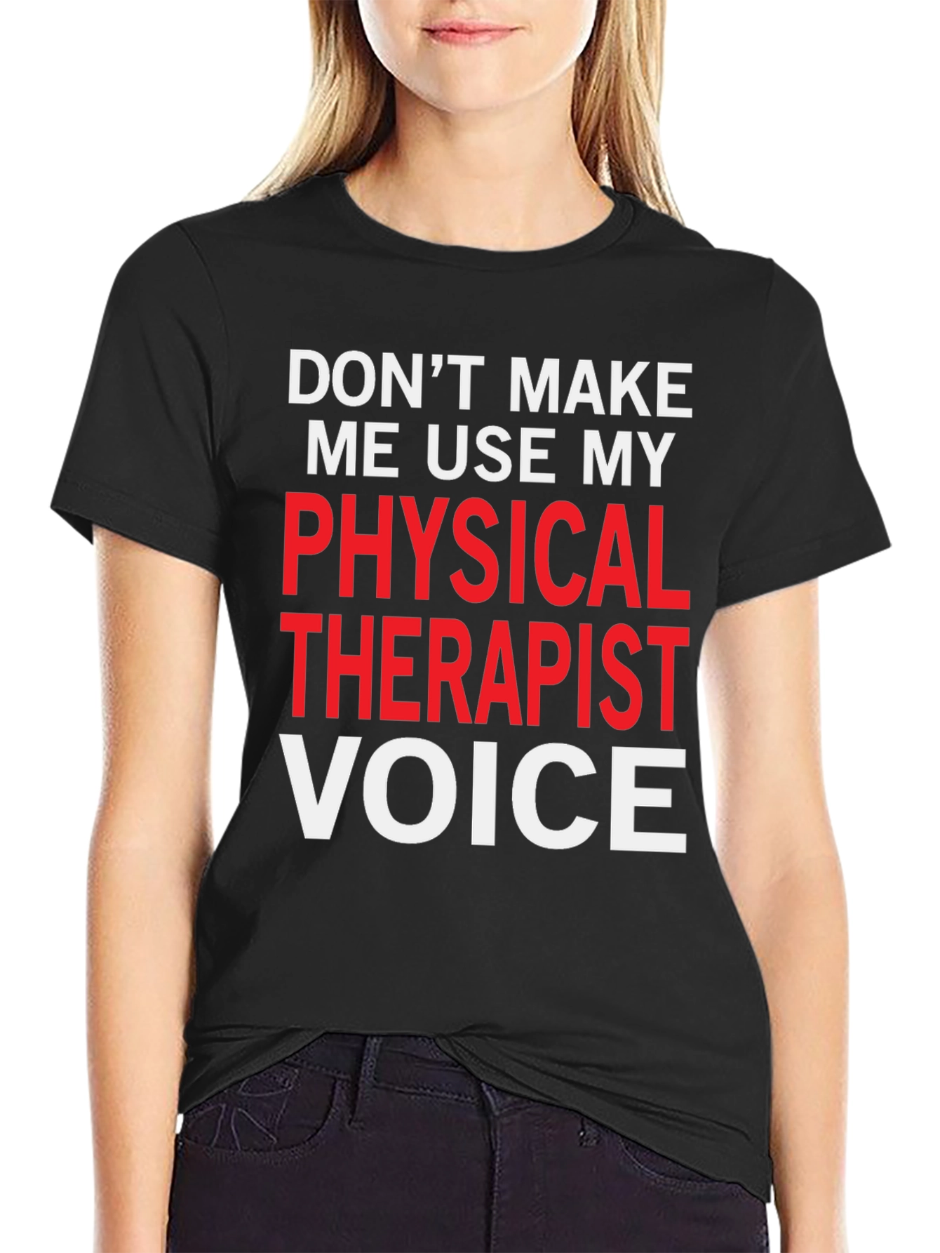 Black Physical Therapist Voice Graphic Tee view 2