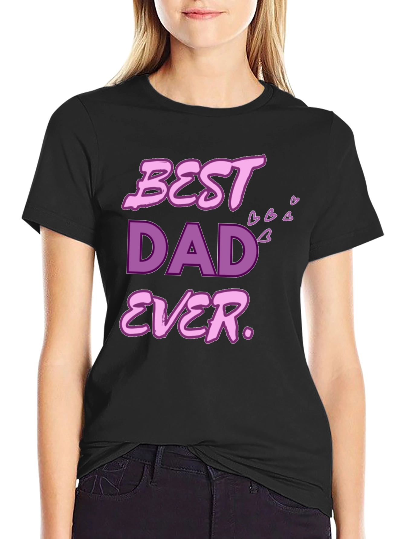 Black Best Dad Ever T-Shirt view 2