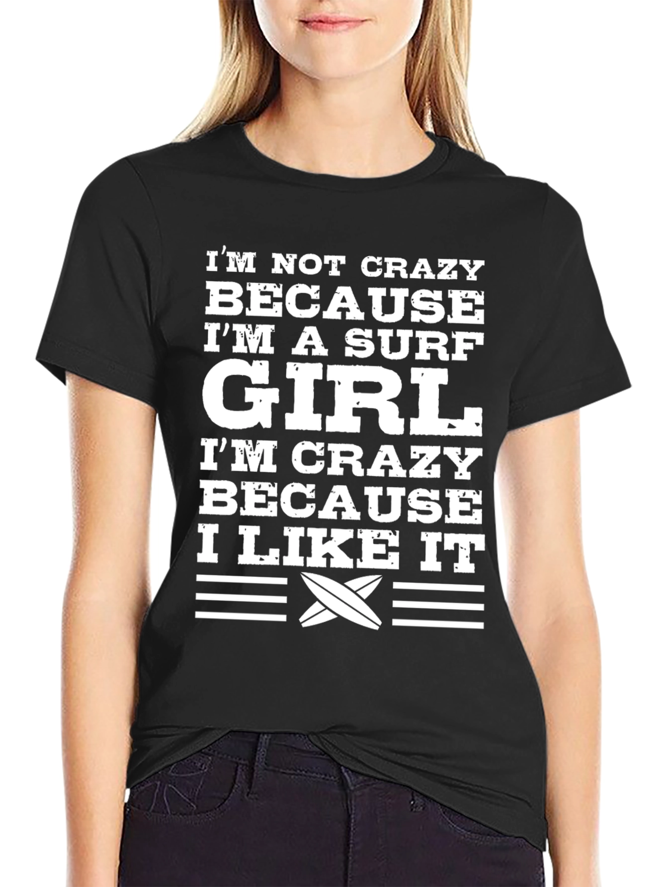 Surf Girl Graphic Tee - Crazy Because I Like It - 2
