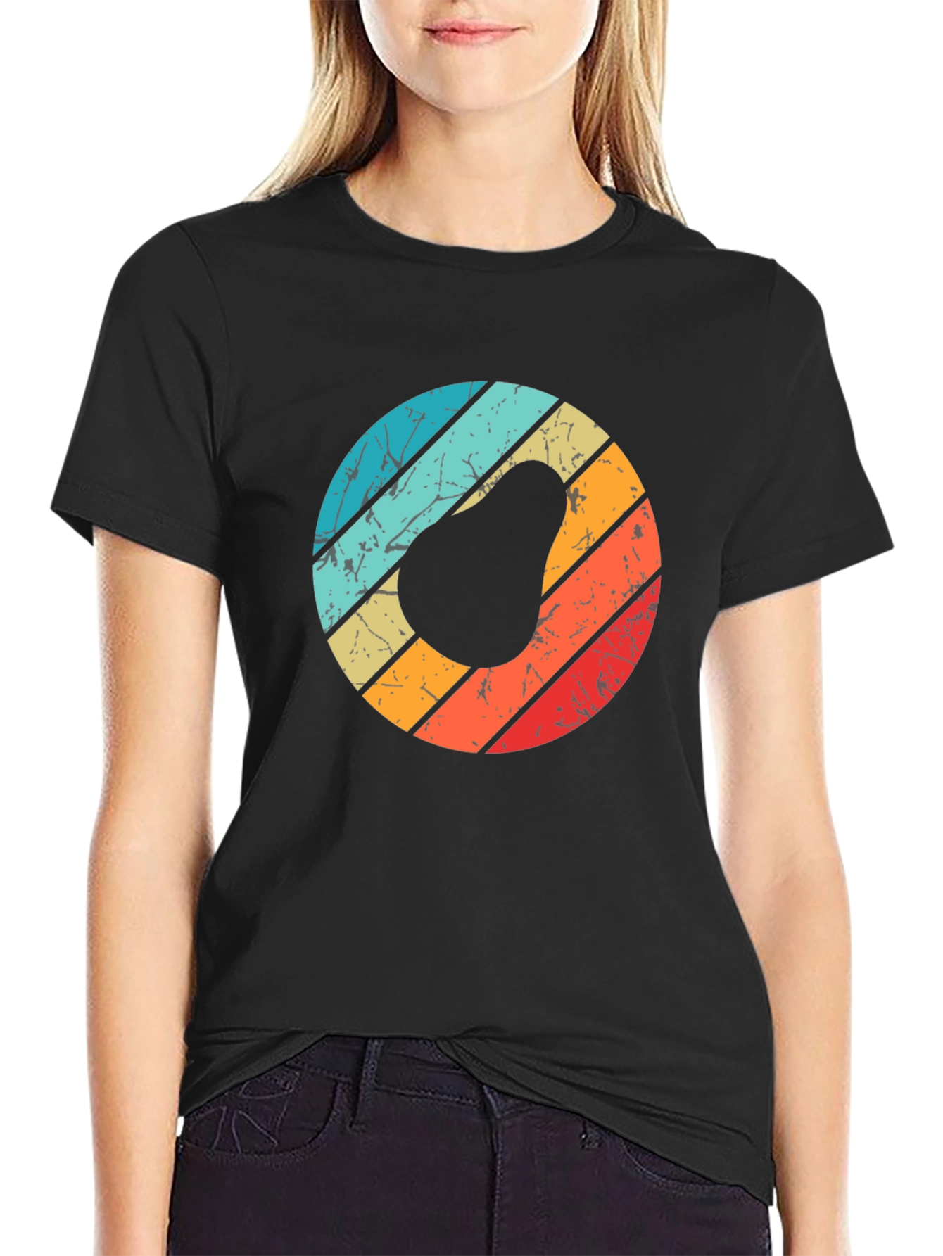 Black Retro Avocado Graphic Tee view 2