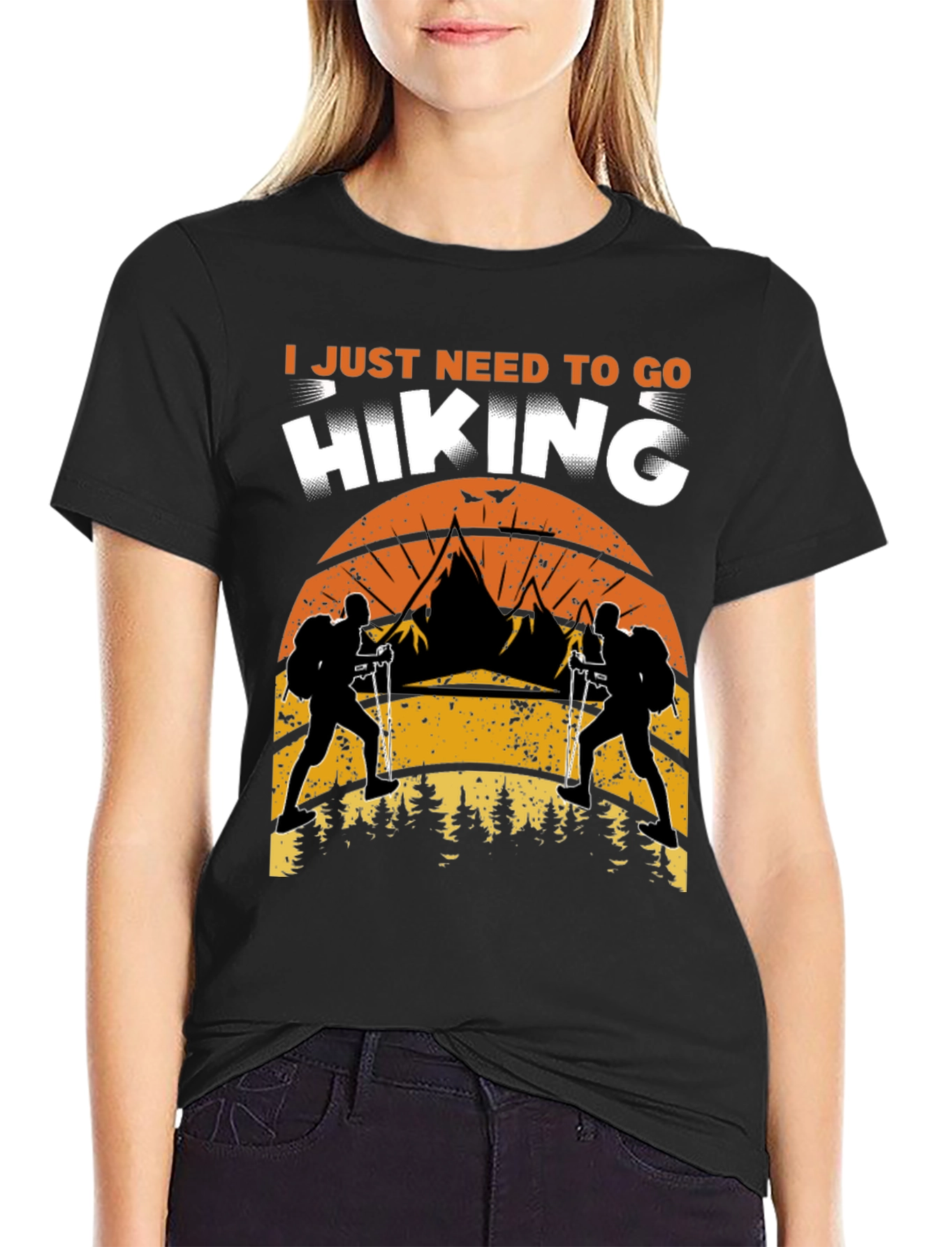 Black Hiking Adventure T-Shirt - Nature Explorer view 2