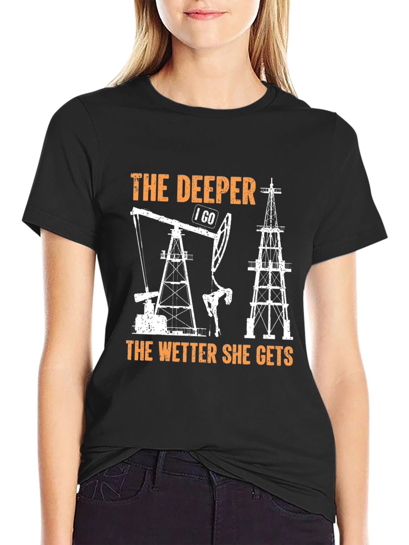 Black The Deeper I Go T-Shirt view 2