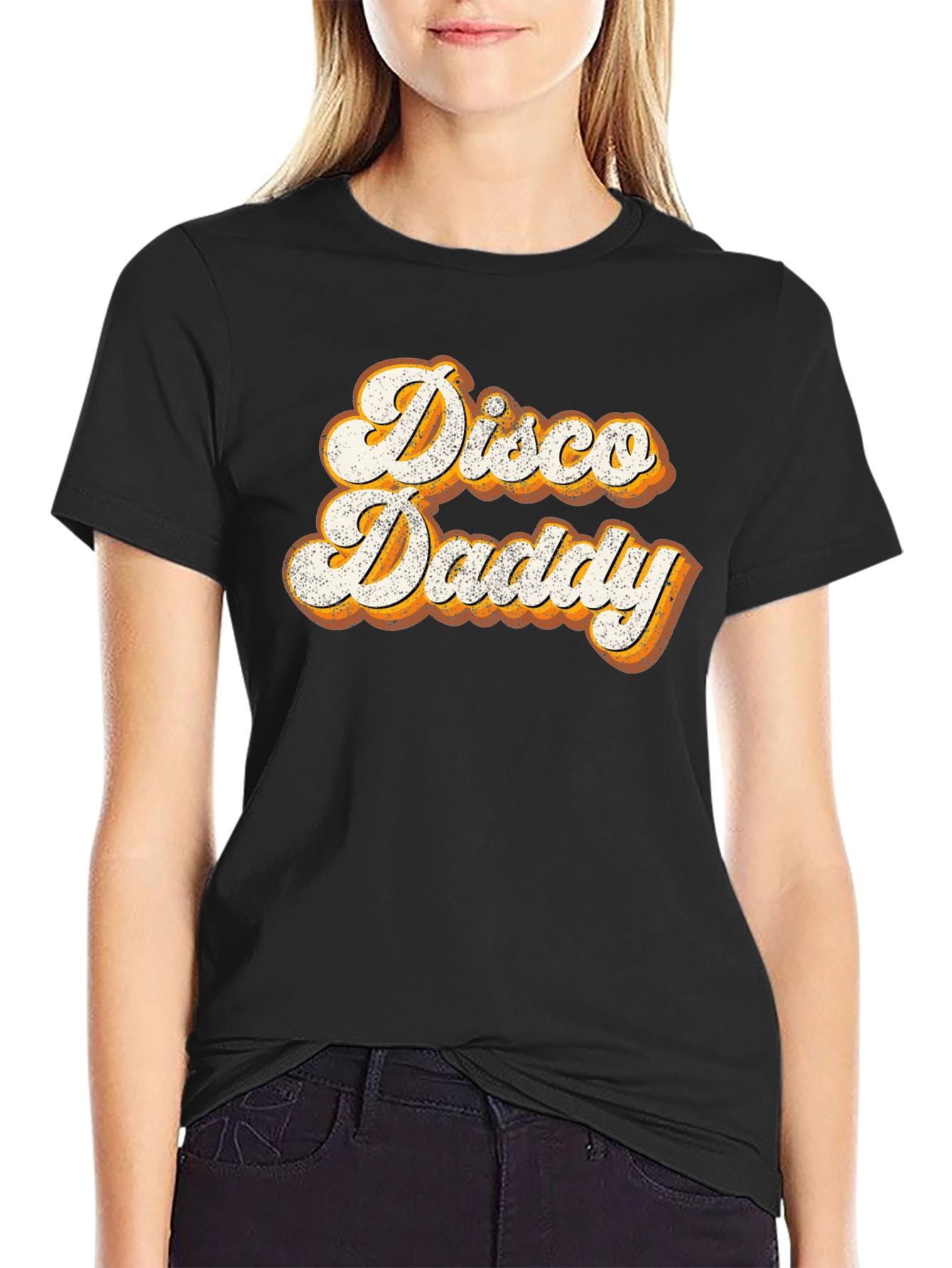 Black Retro Disco Daddy T-Shirt - Vintage Style view 2