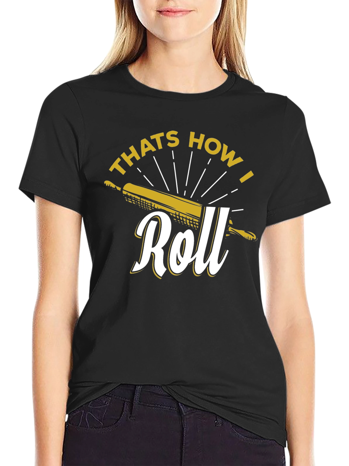 Black That's How I Roll Black T-Shirt - Baking Lover view 2