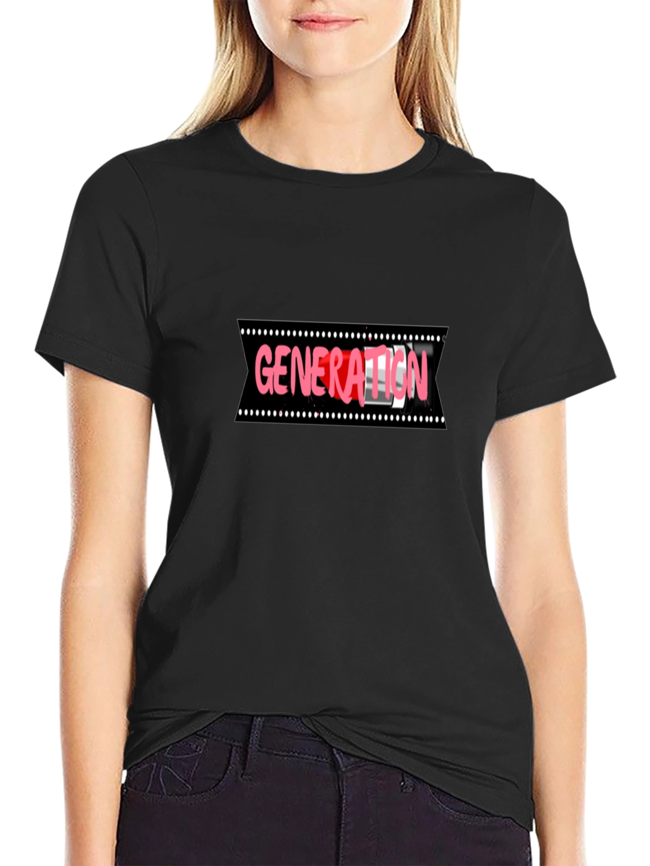 Black Generation T-Shirt - Black Crew Neck Tee view 2