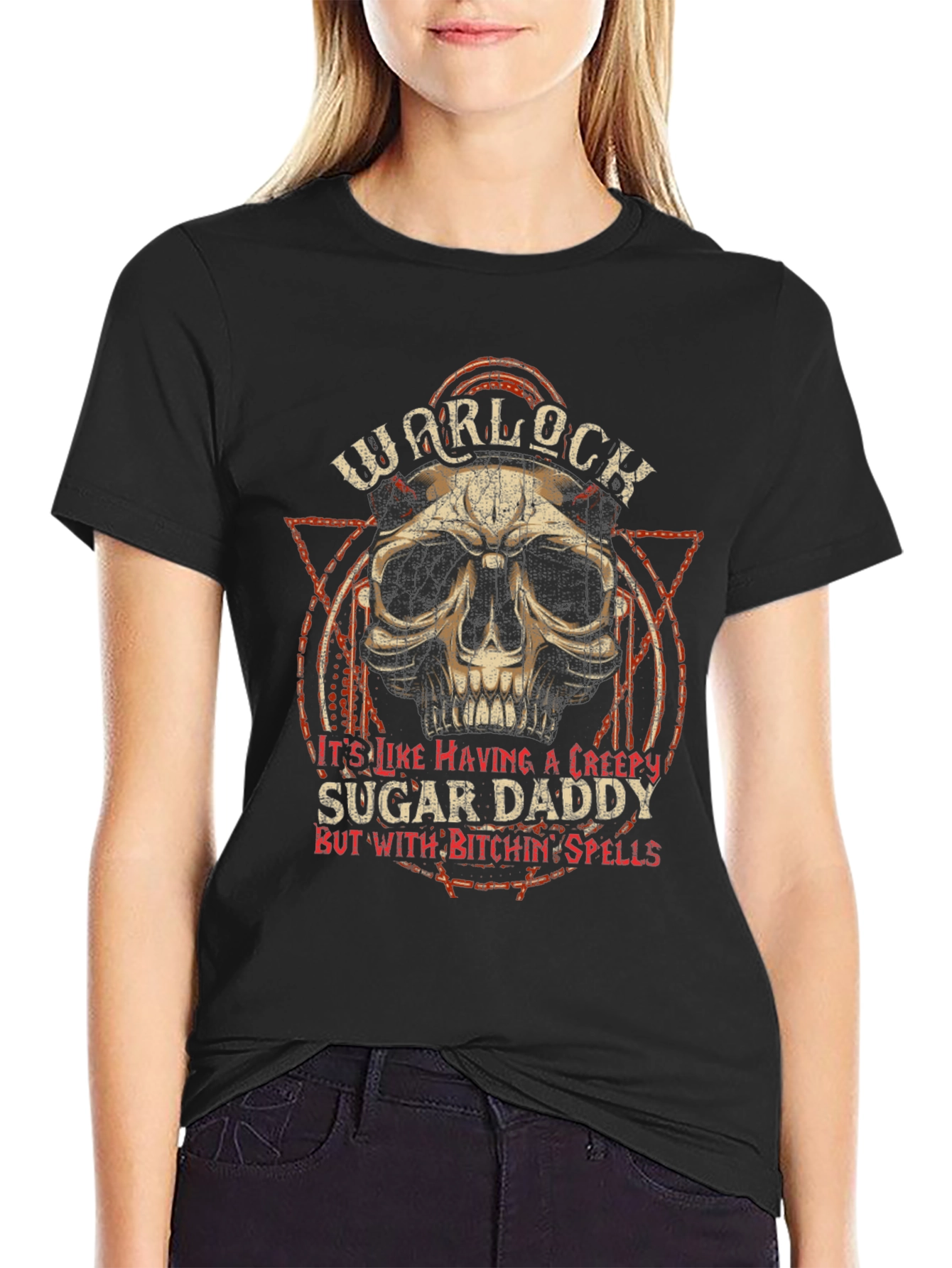Black Warlock Sugar Daddy Graphic T-Shirt - Black view 2