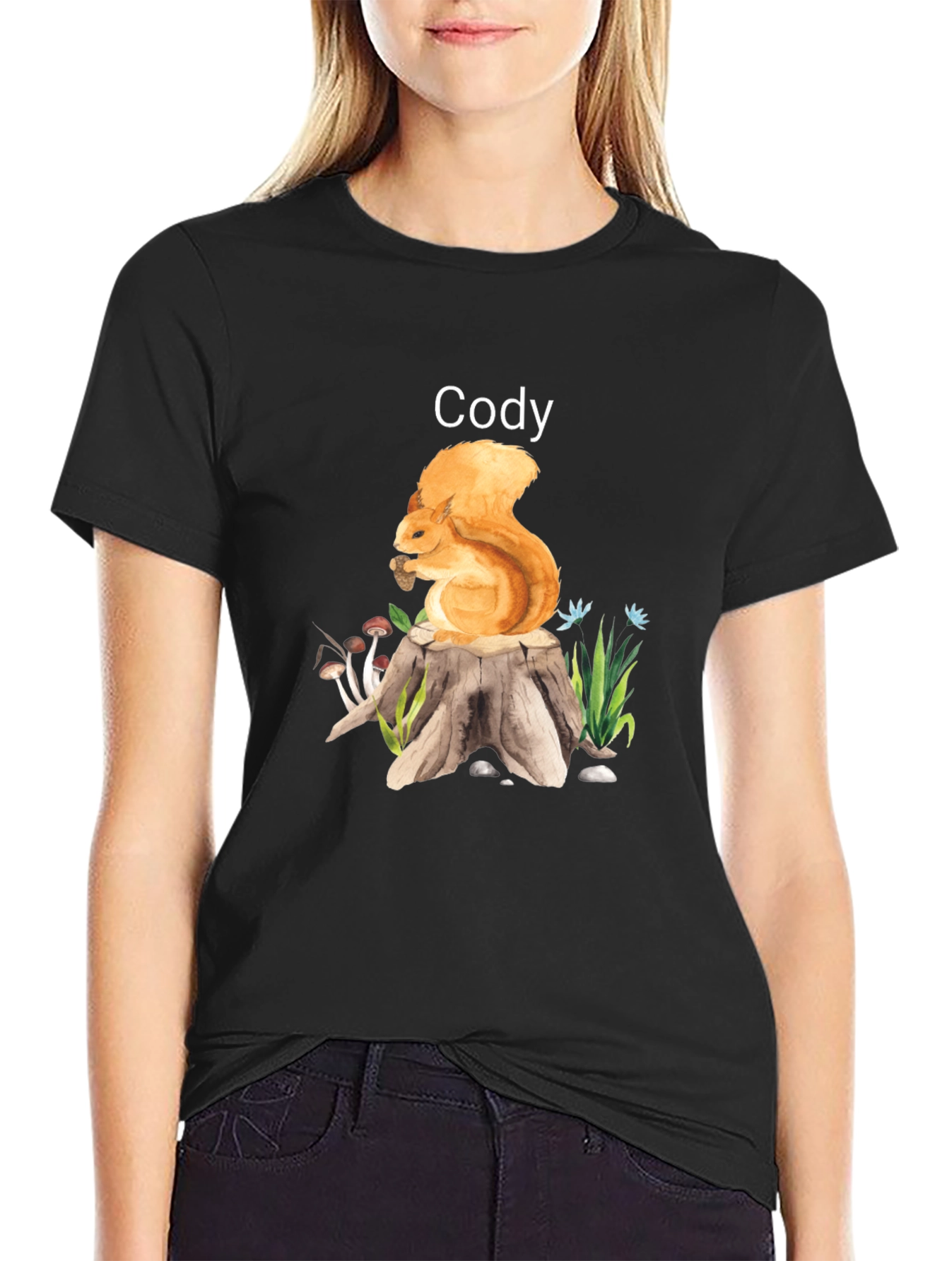 Black Cody's Squirrel Stump Tee view 2