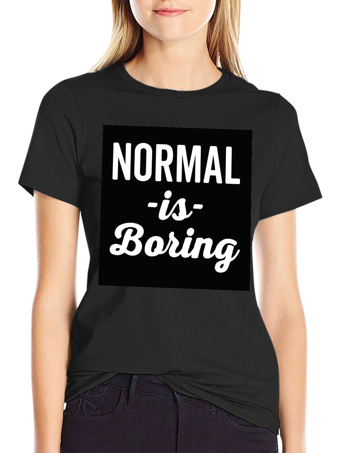 Black Normal is Boring Graphic Tee view 2