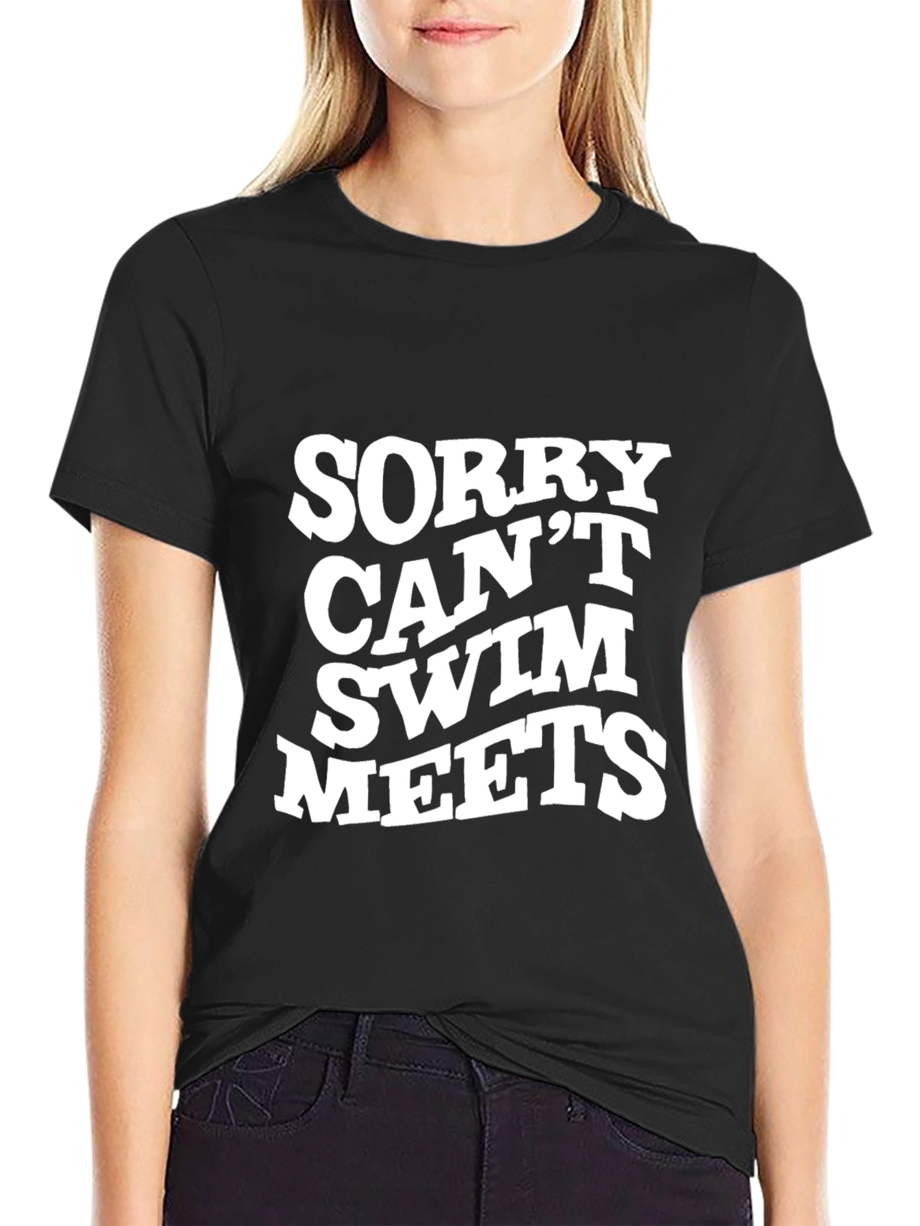 Funny Swim Meets T-Shirt - Sorry Can't Swim - 2