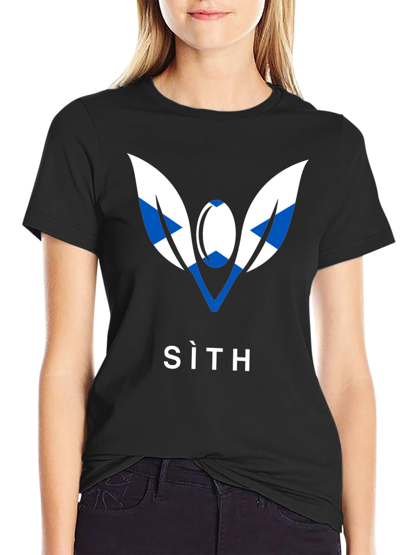 Black SITH Graphic Tee - Black Cotton Blend T-Shirt view 2