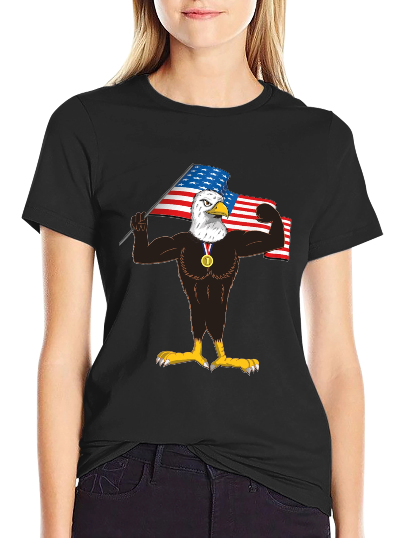 Patriotic Eagle Graphic Tee - USA Pride - 2