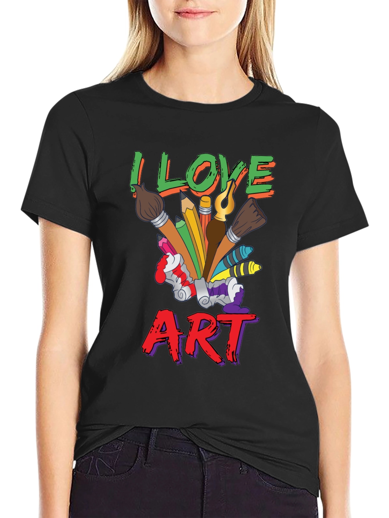 I Love Art T-Shirt, Artist Graphic Tee - 2