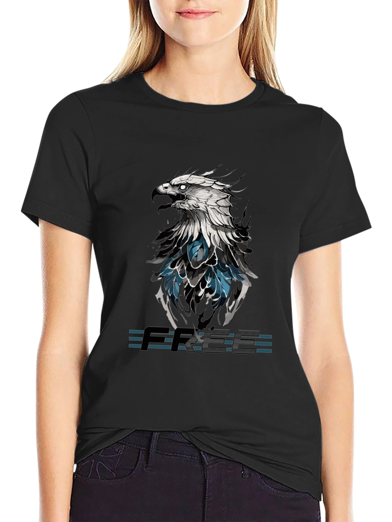 Black Eagle Graphic T-Shirt - Black view 2