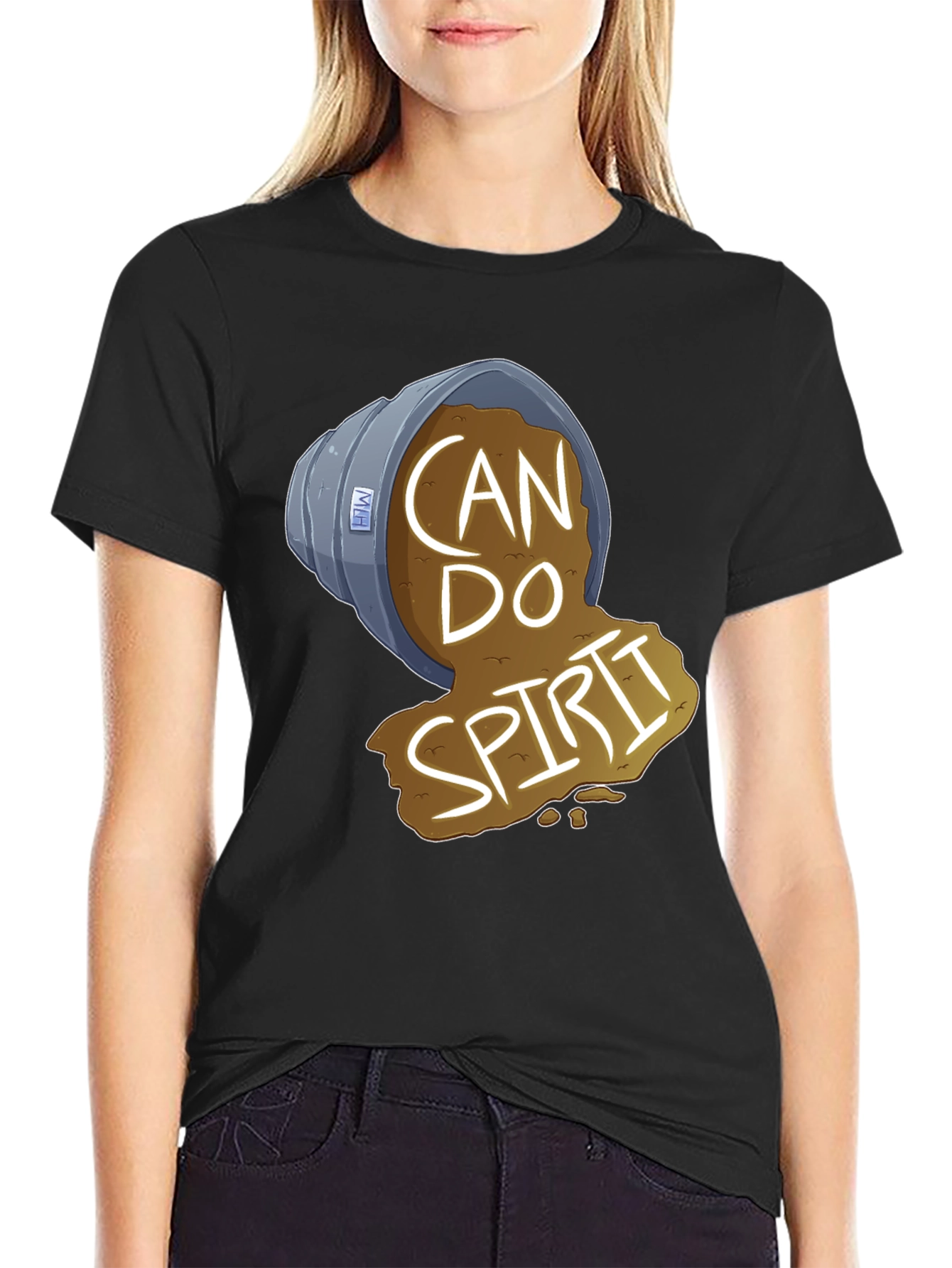 Black Can Do Spirit T-Shirt view 2