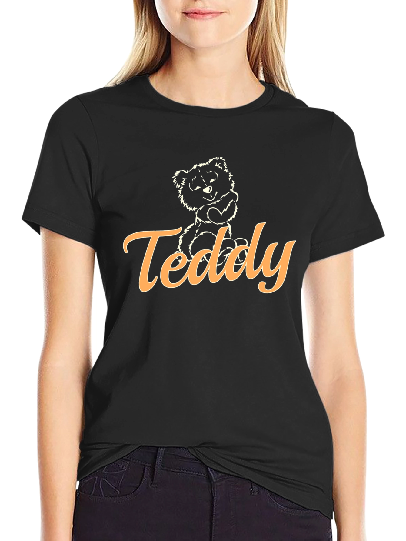 Black Teddy Bear Graphic Tee - Classic Comfort view 2