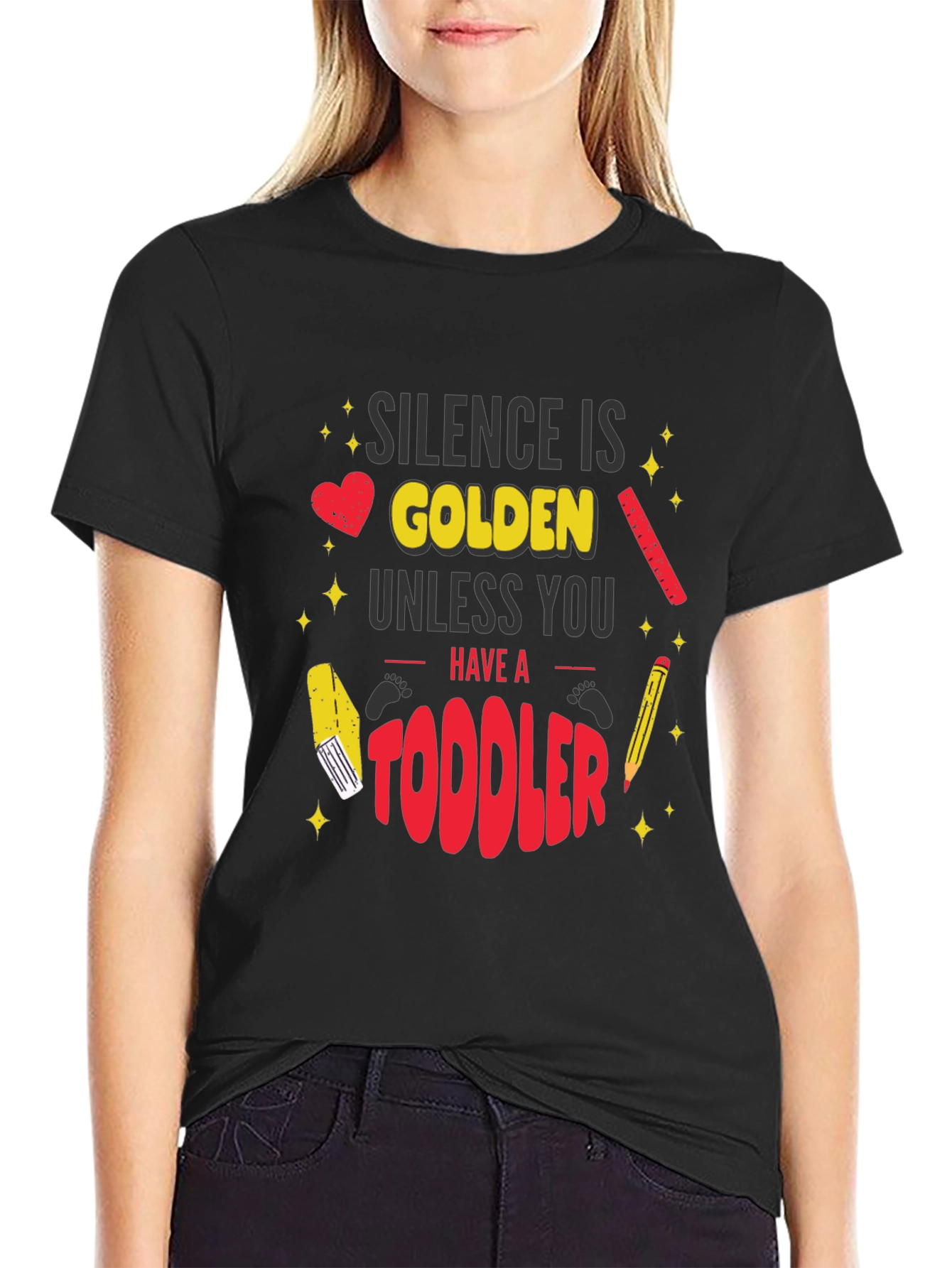 Black Silence is Golden Toddler Graphic T-Shirt view 2