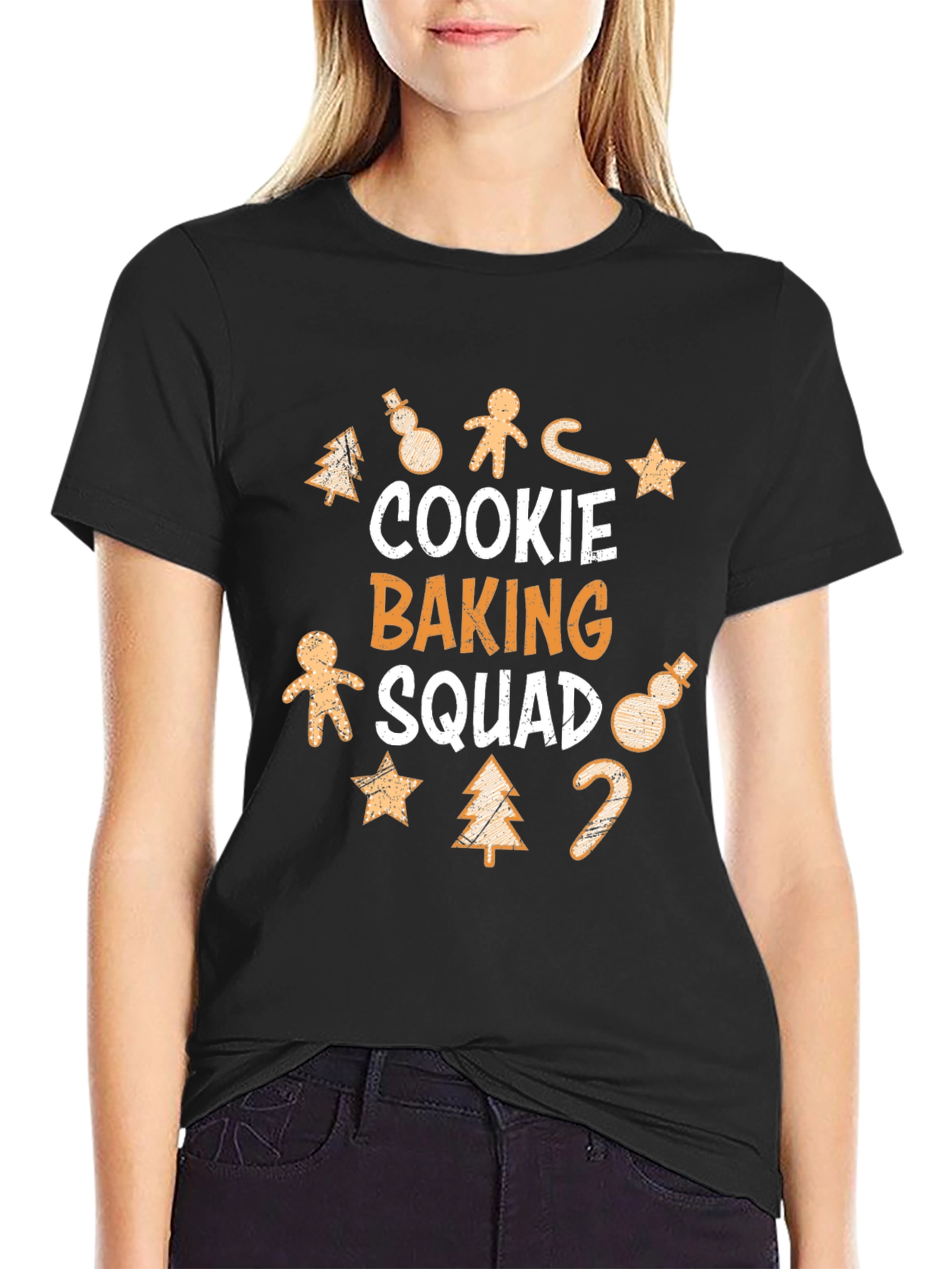 Black Cookie Baking Squad T-Shirt - Holiday Fun view 2